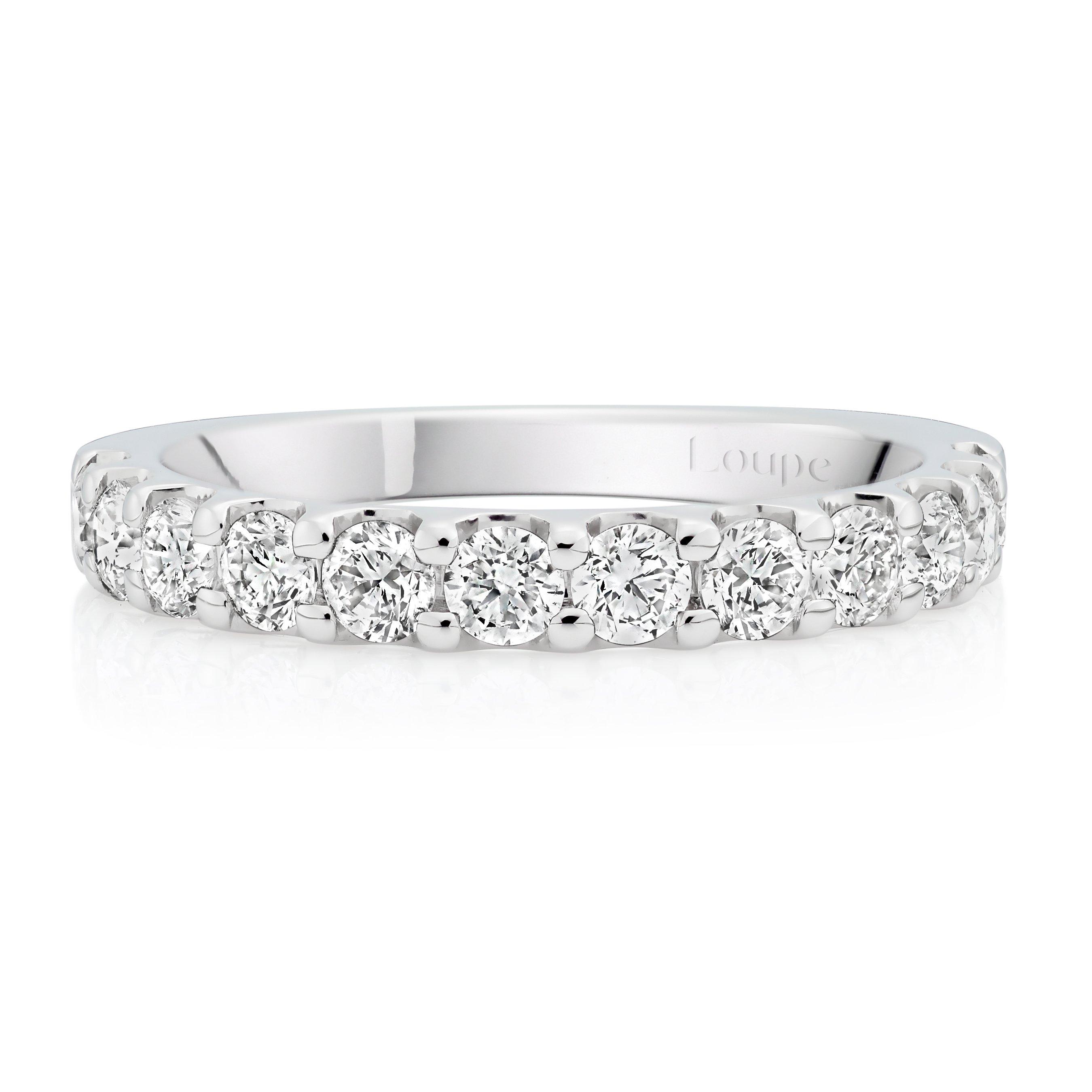 Loupe Icons Half Eternity Diamond Ring in Platinum