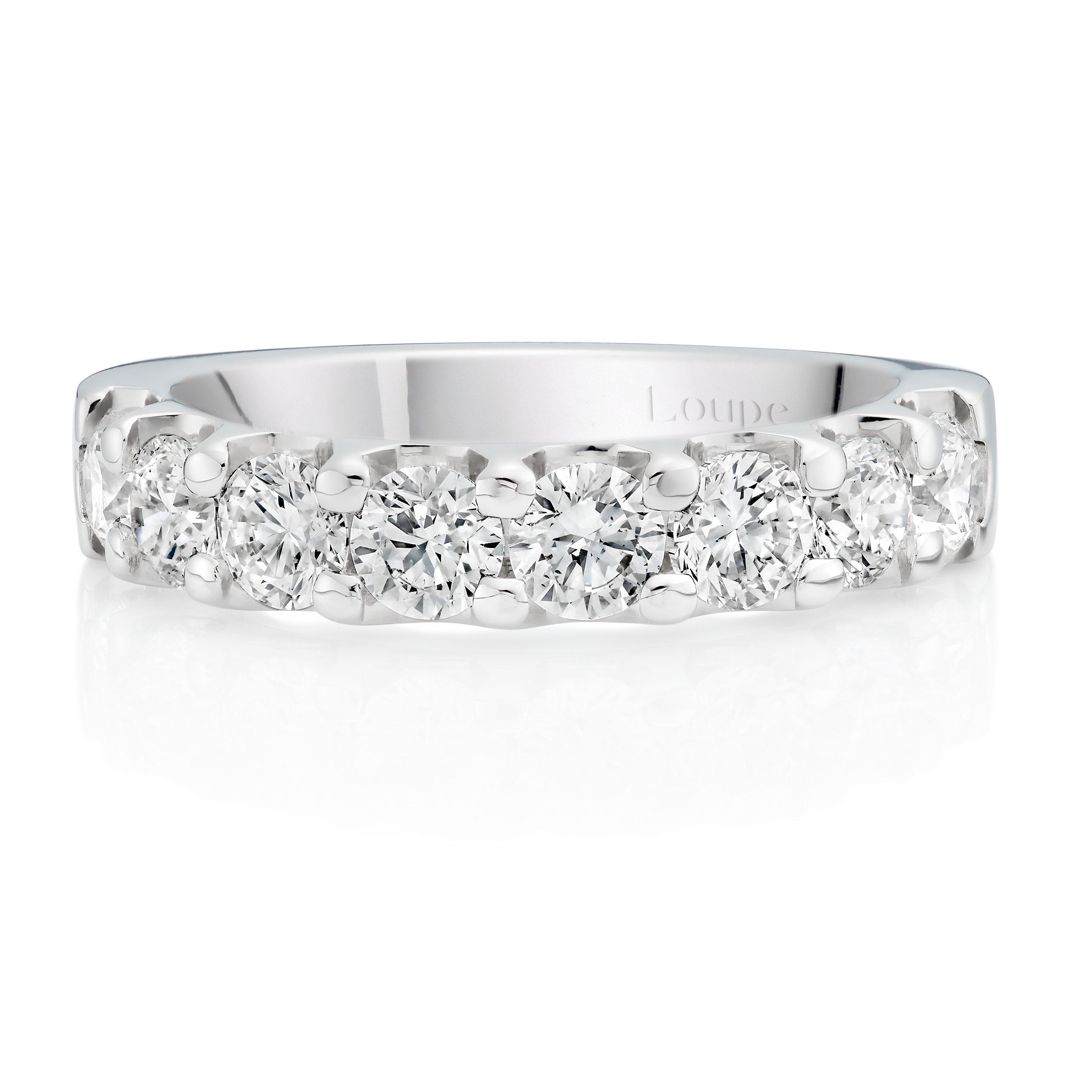 Loupe Icons Half Eternity Diamond Ring in Platinum
