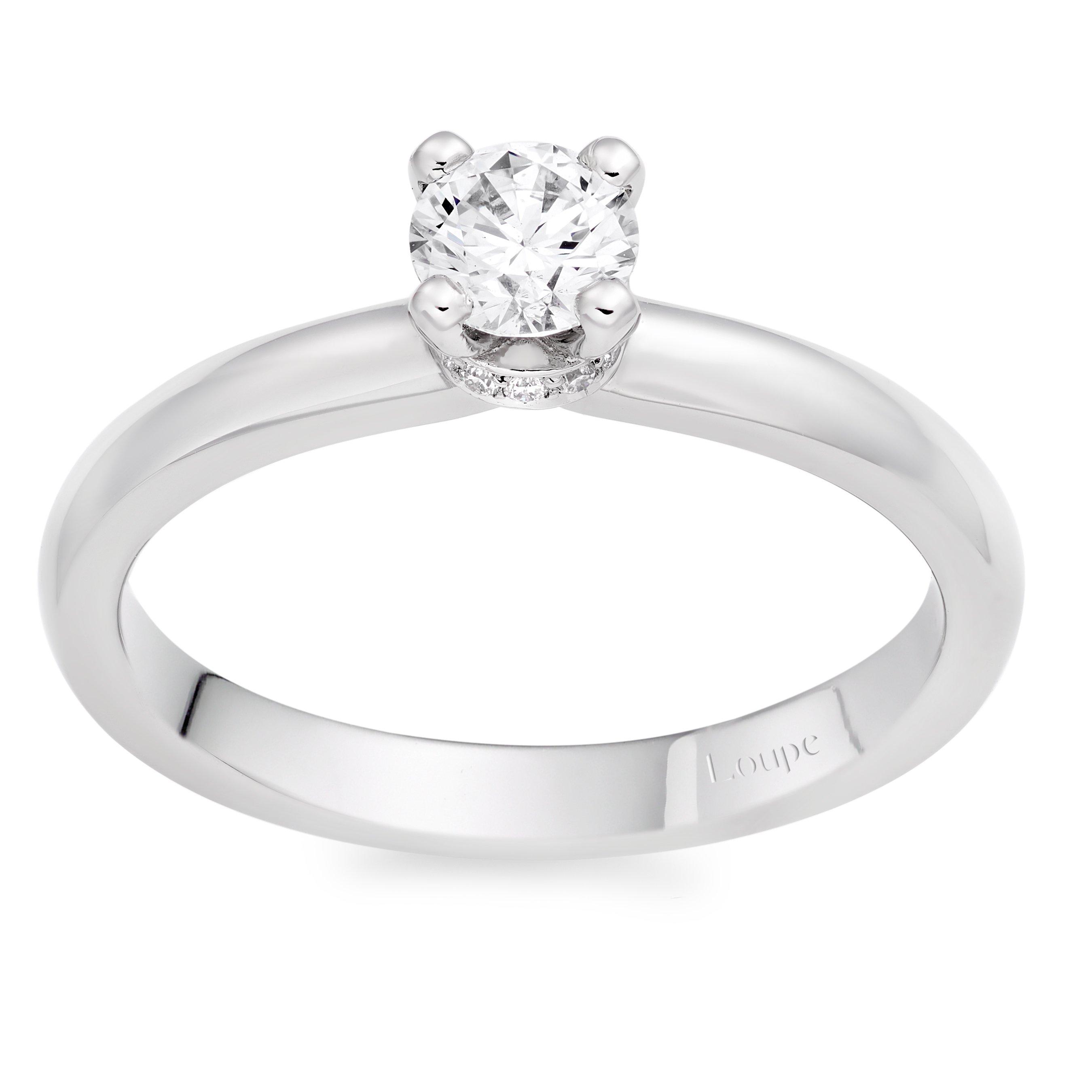 Loupe Confidante Solitaire Diamond Ring in Platinum