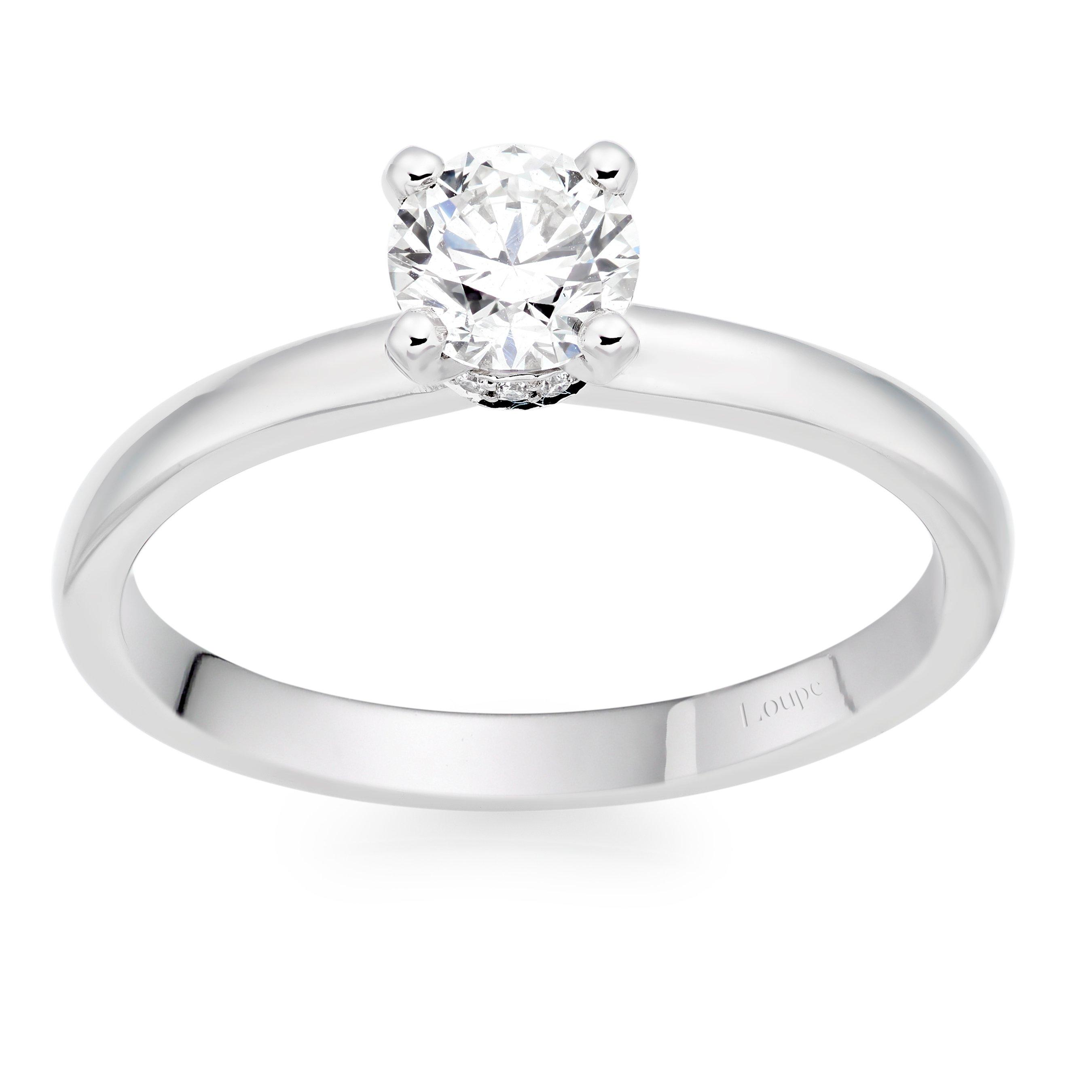 Loupe Confidante Halo Diamond Ring in Platinum