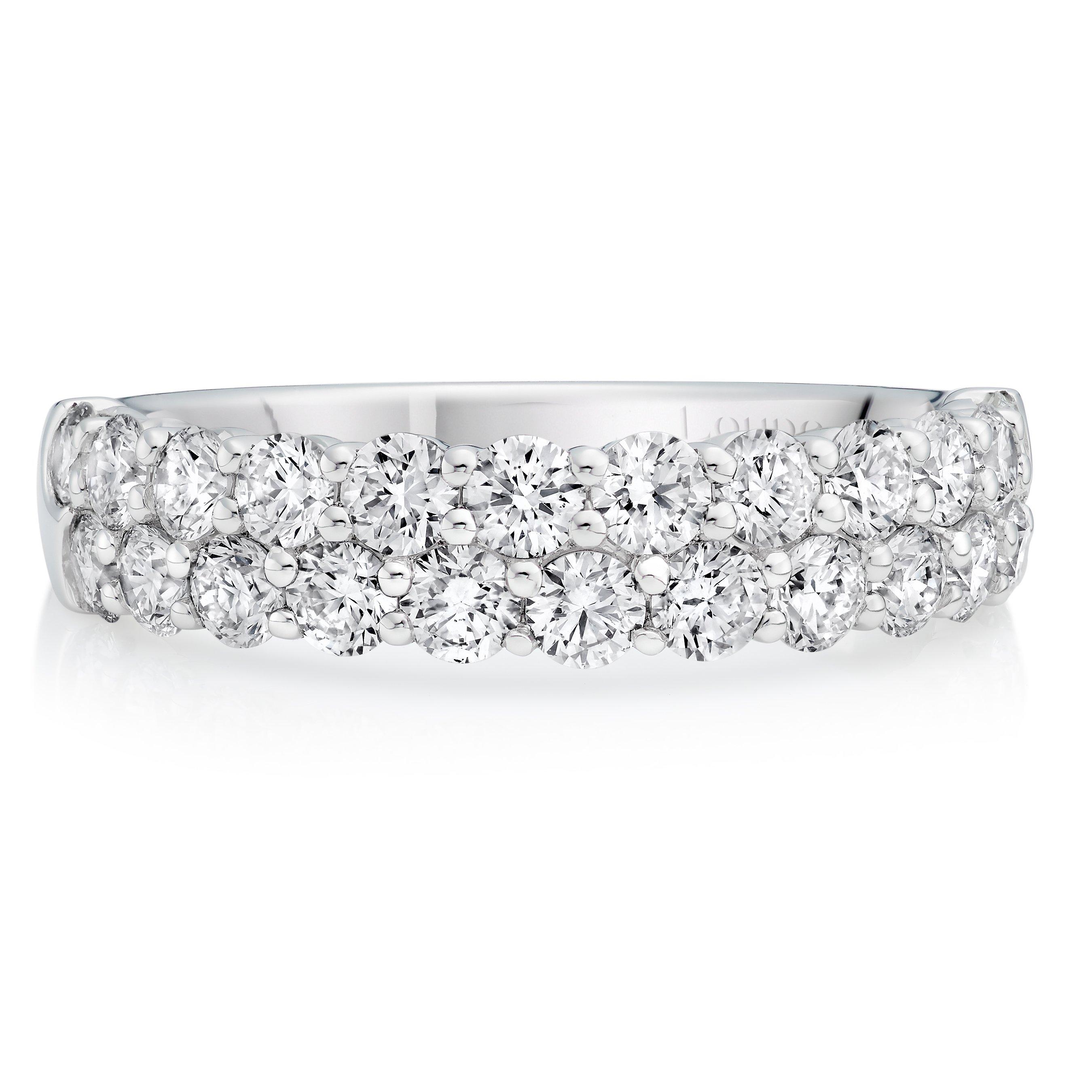 Loupe Confection Half Eternity Diamond Ring in Platinum