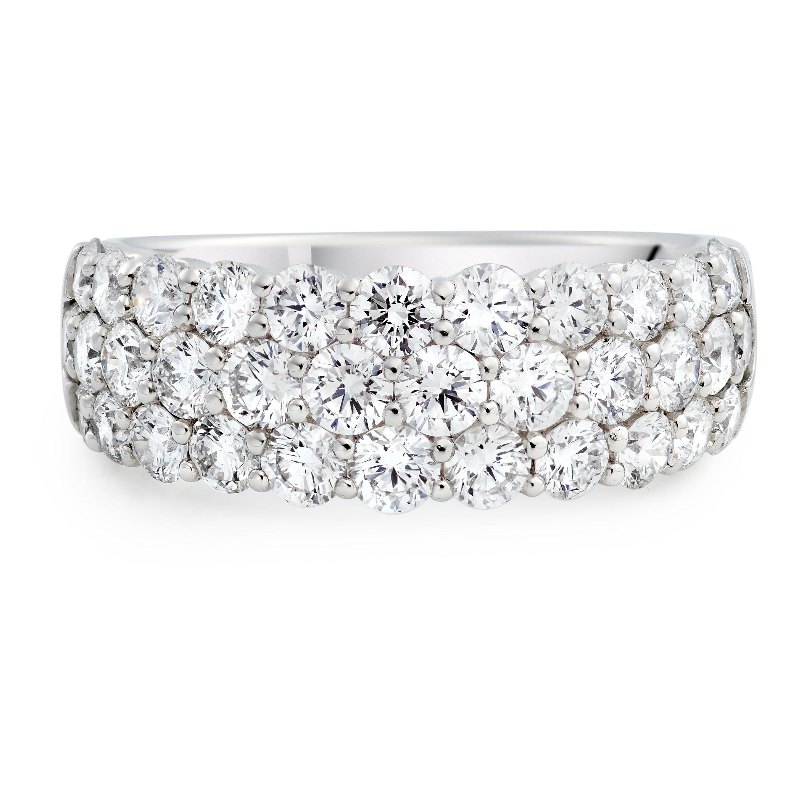 Loupe Confection Half Eternity Platinum Diamond Ring