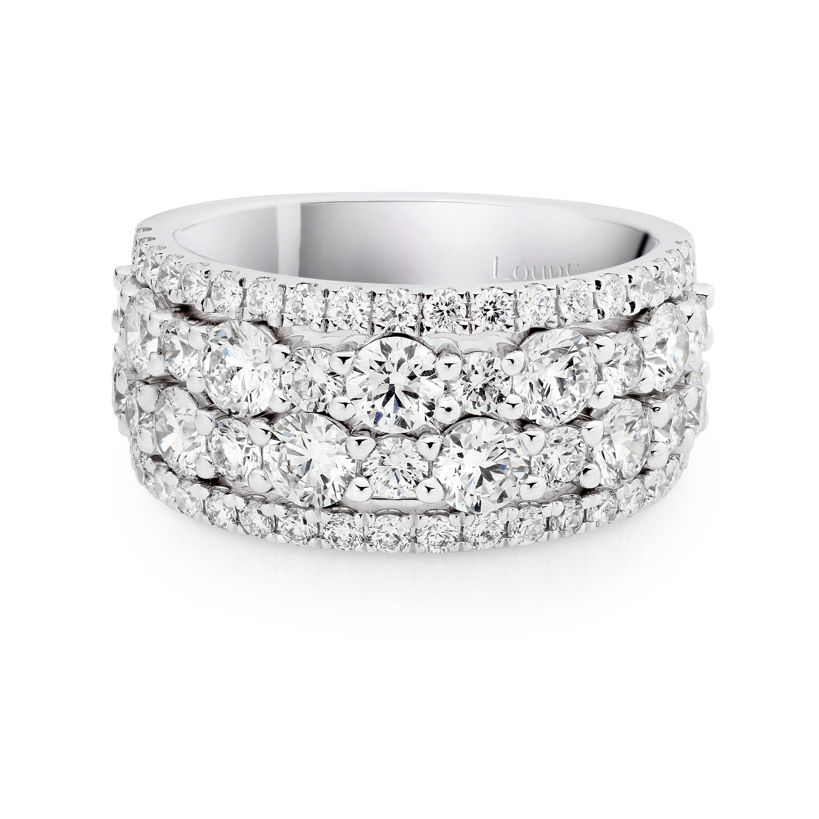 Loupe Confection Half Eternity Diamond Ring in Platinum