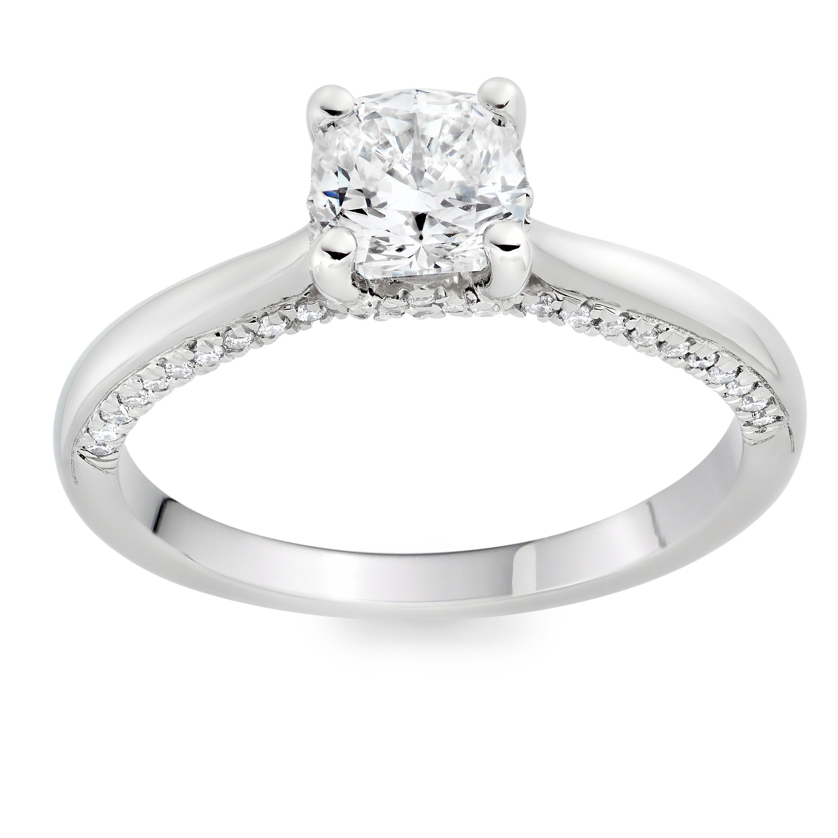 Royal Asscher Louise Diamond Solitaire Ring in Platinum