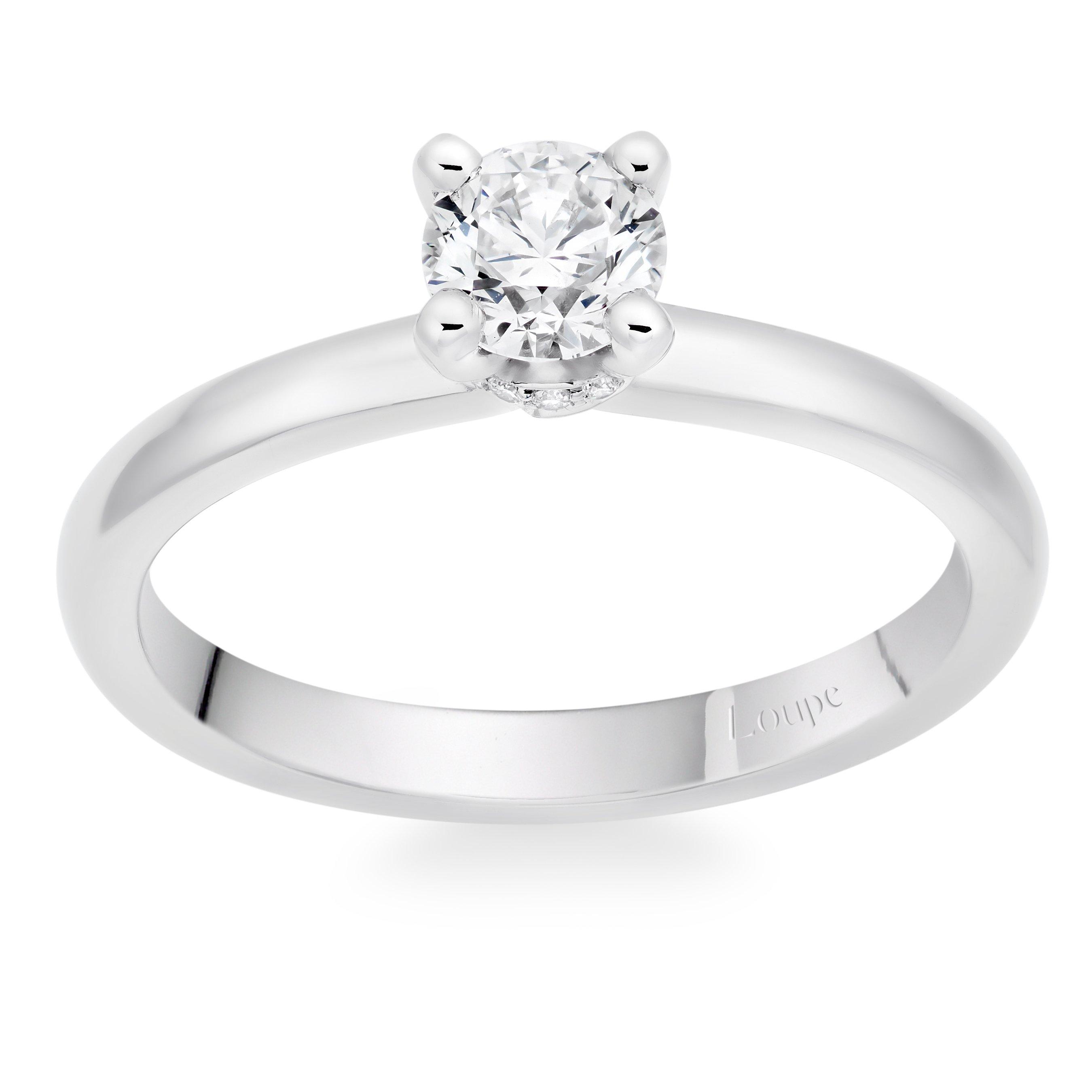 Loupe Confidante Solitaire Diamond Ring in Platinum