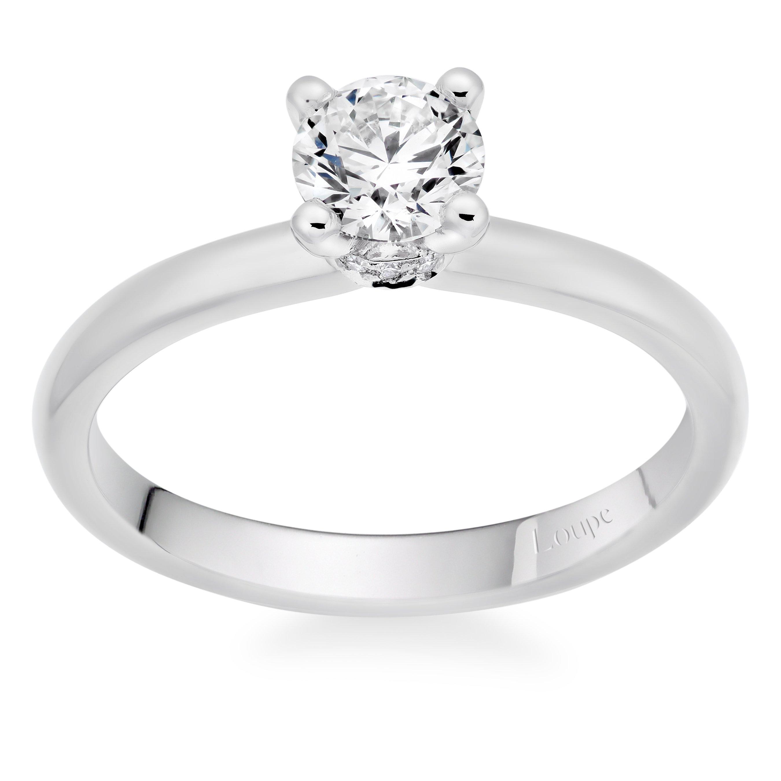 Loupe Confidante Solitaire Diamond Ring in Platinum