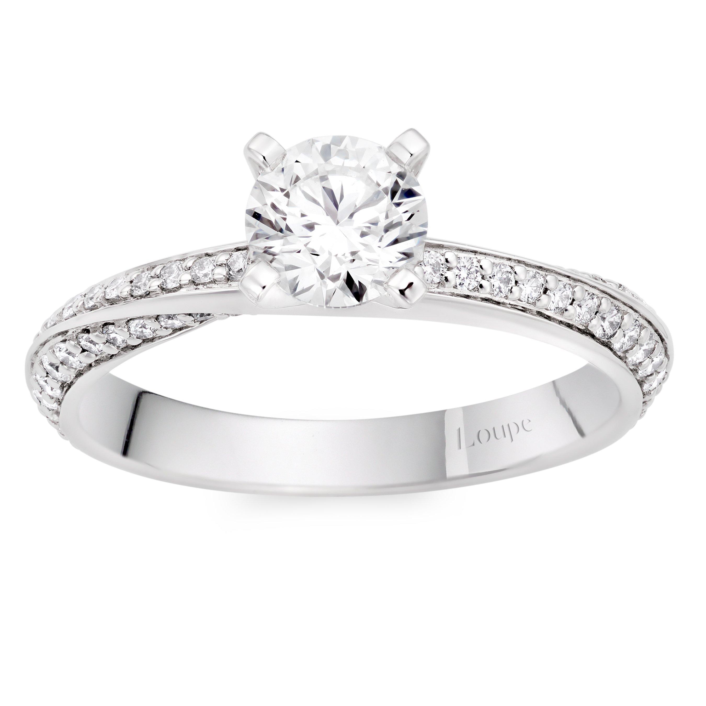 Loupe Spyra Solitaire Diamond Ring in Platinum