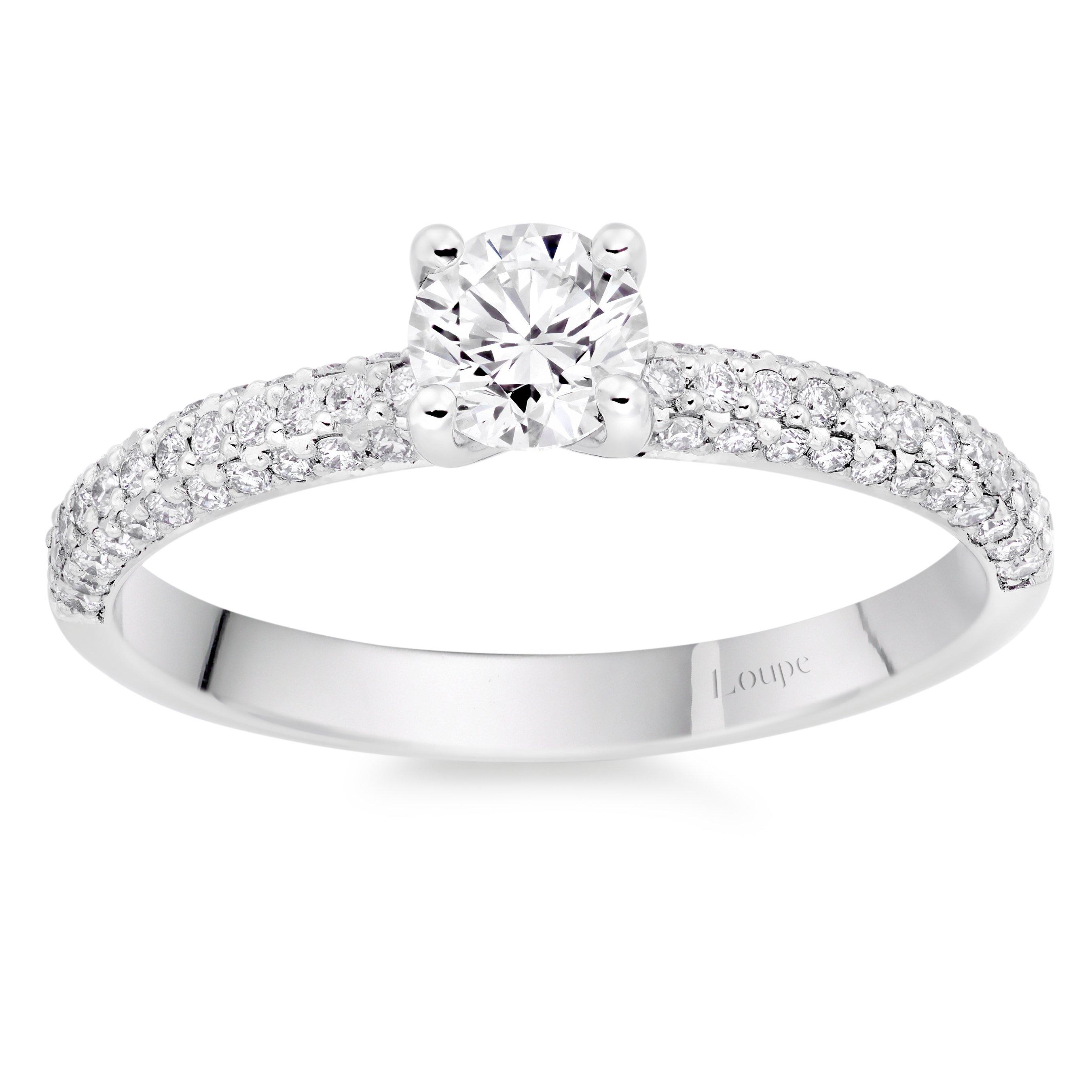 Loupe Asteria Solitaire Diamond Ring in Platinum