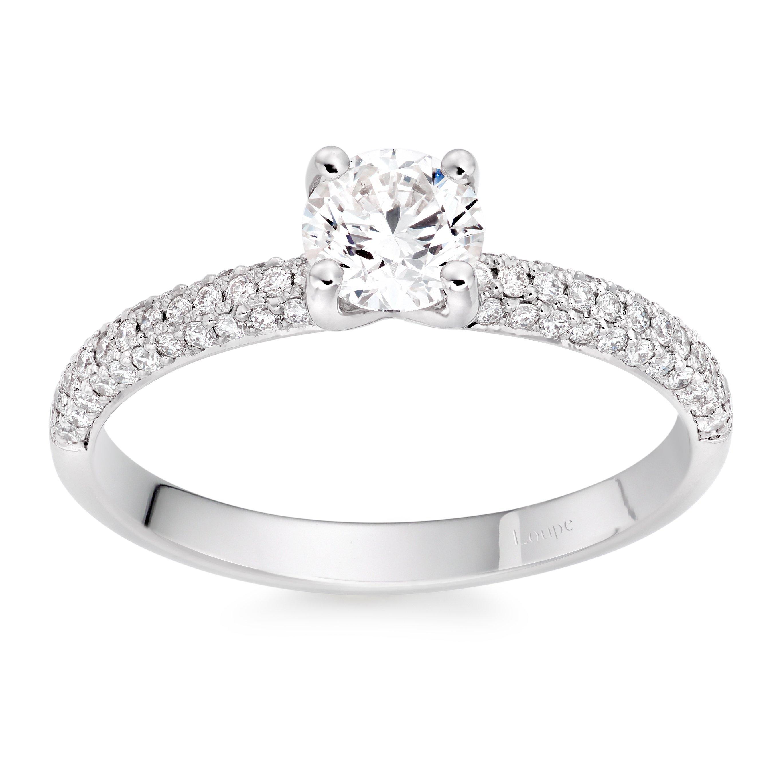 Loupe Asteria Solitaire Diamond Ring in Platinum