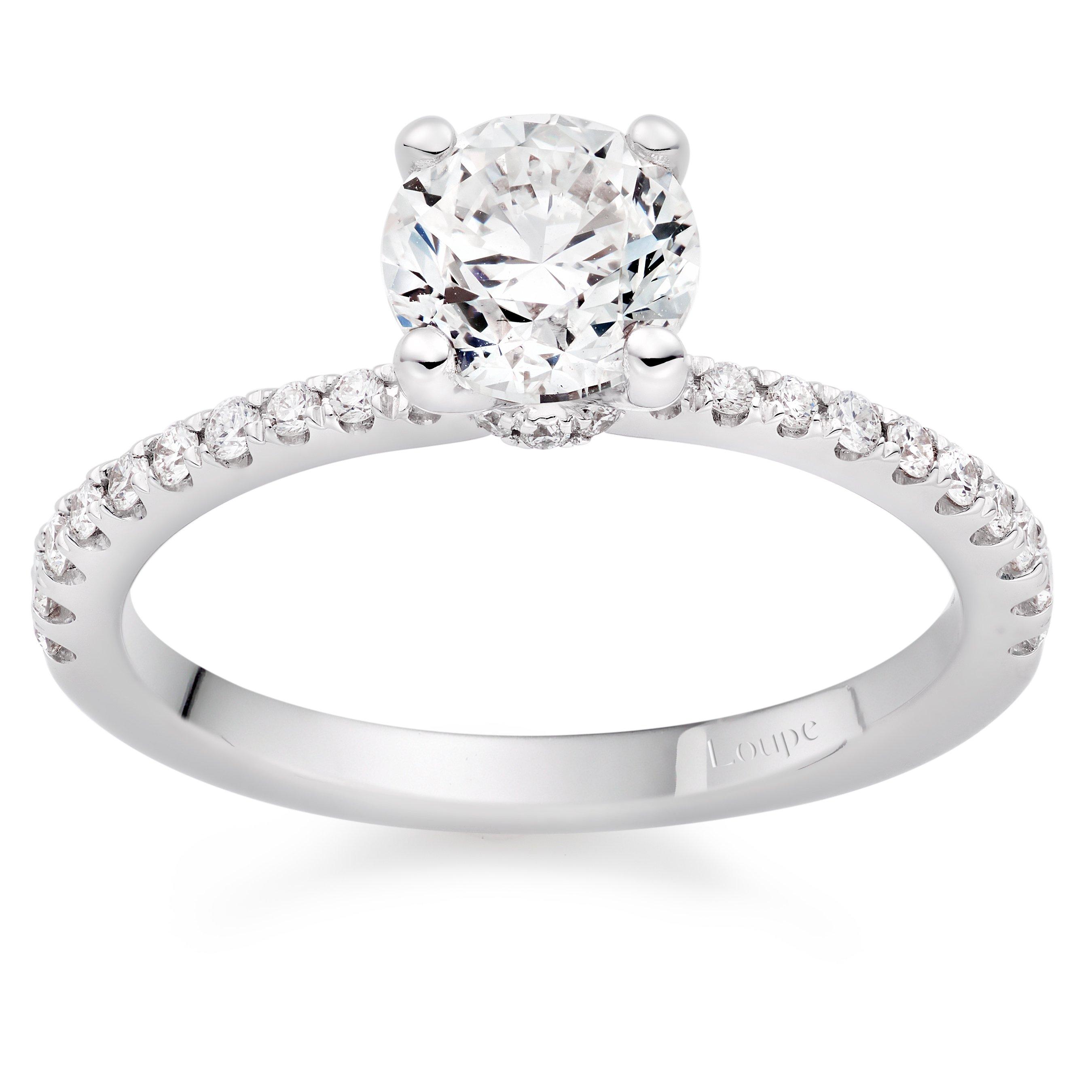 Loupe Confidante Solitaire Diamond Ring in Platinum