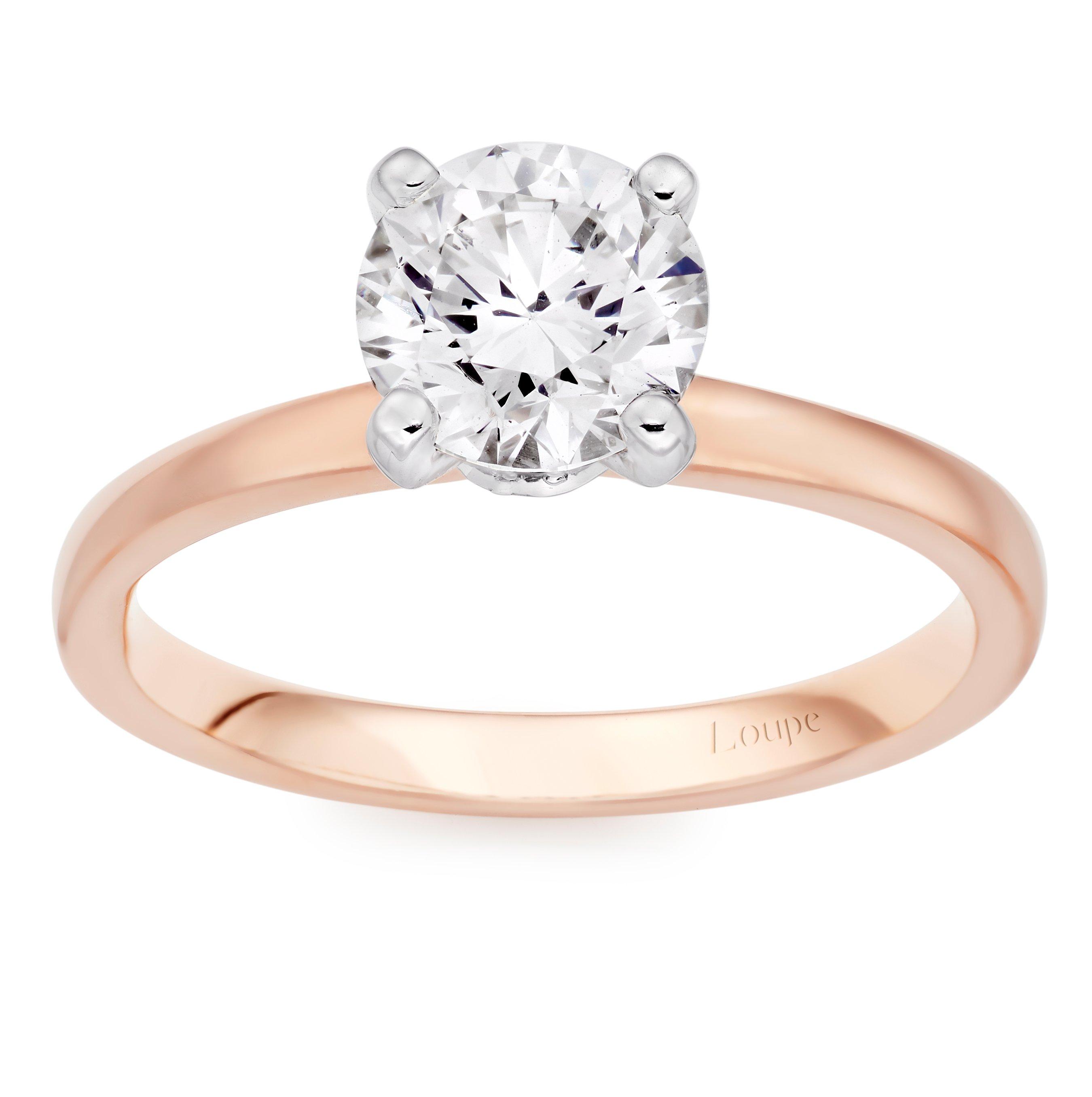 Loupe Confidante Solitaire Diamond 18ct Rose Gold Ring