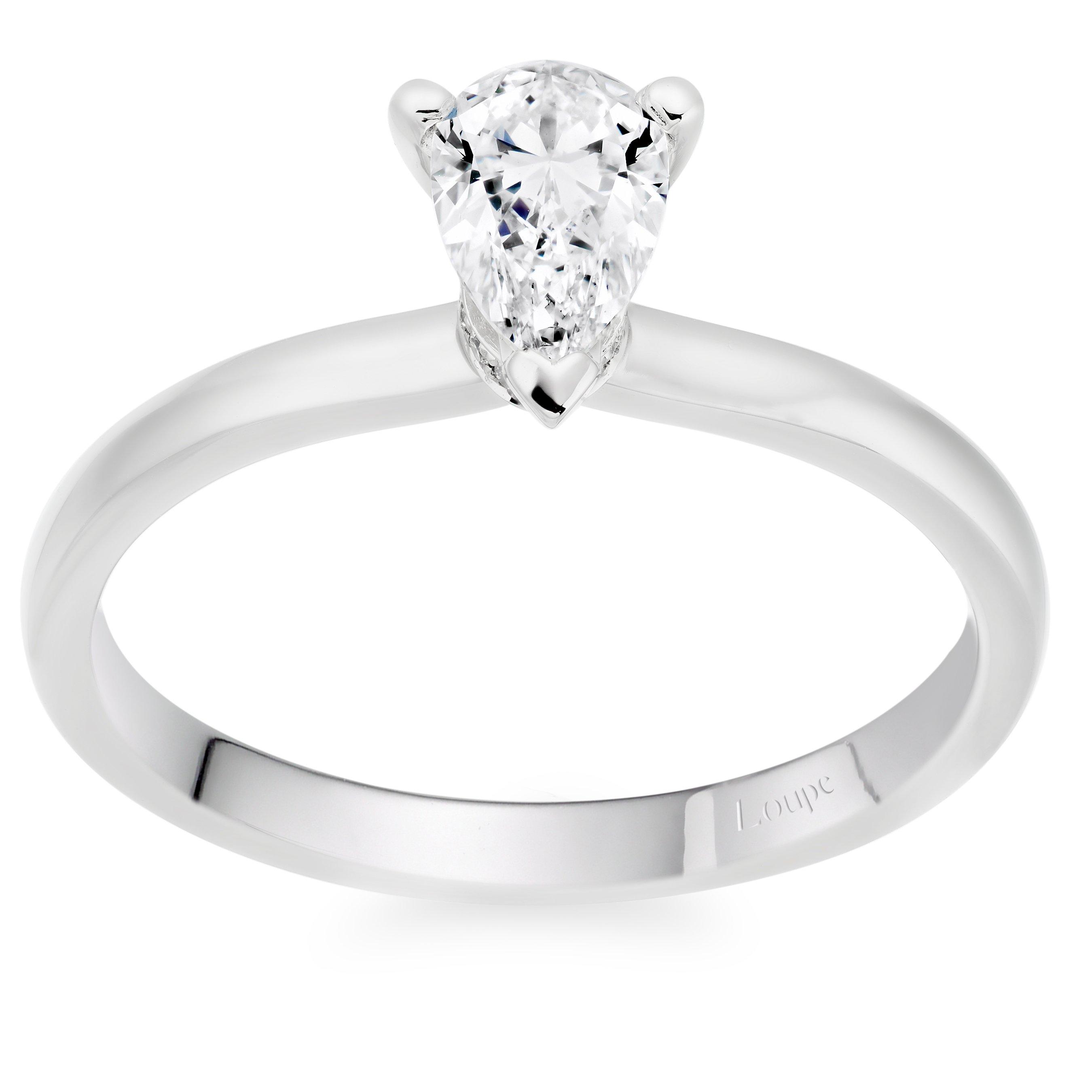 Loupe Confidante Solitaire Diamond Ring in Platinum