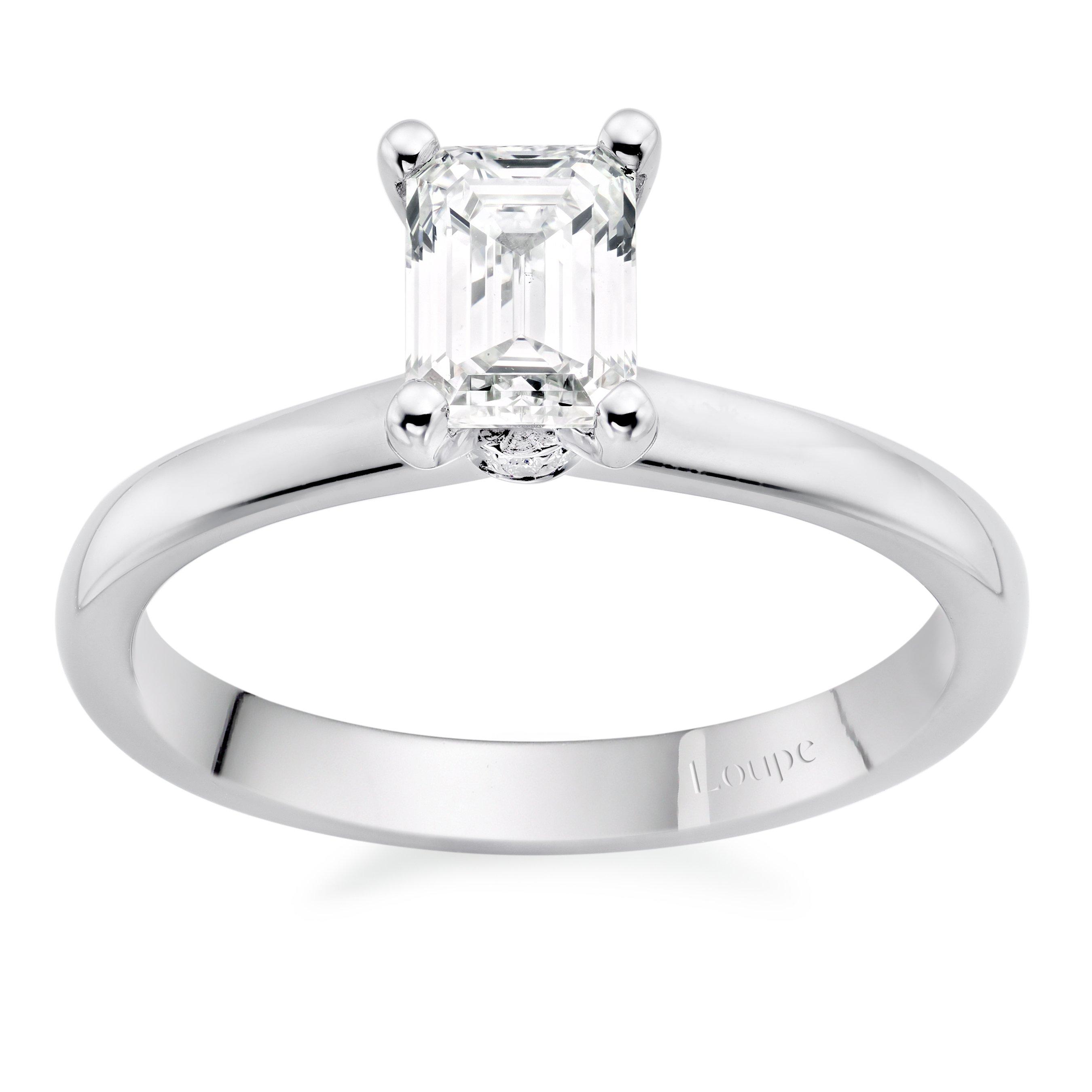 Loupe Confidante Solitaire Diamond Ring in Platinum