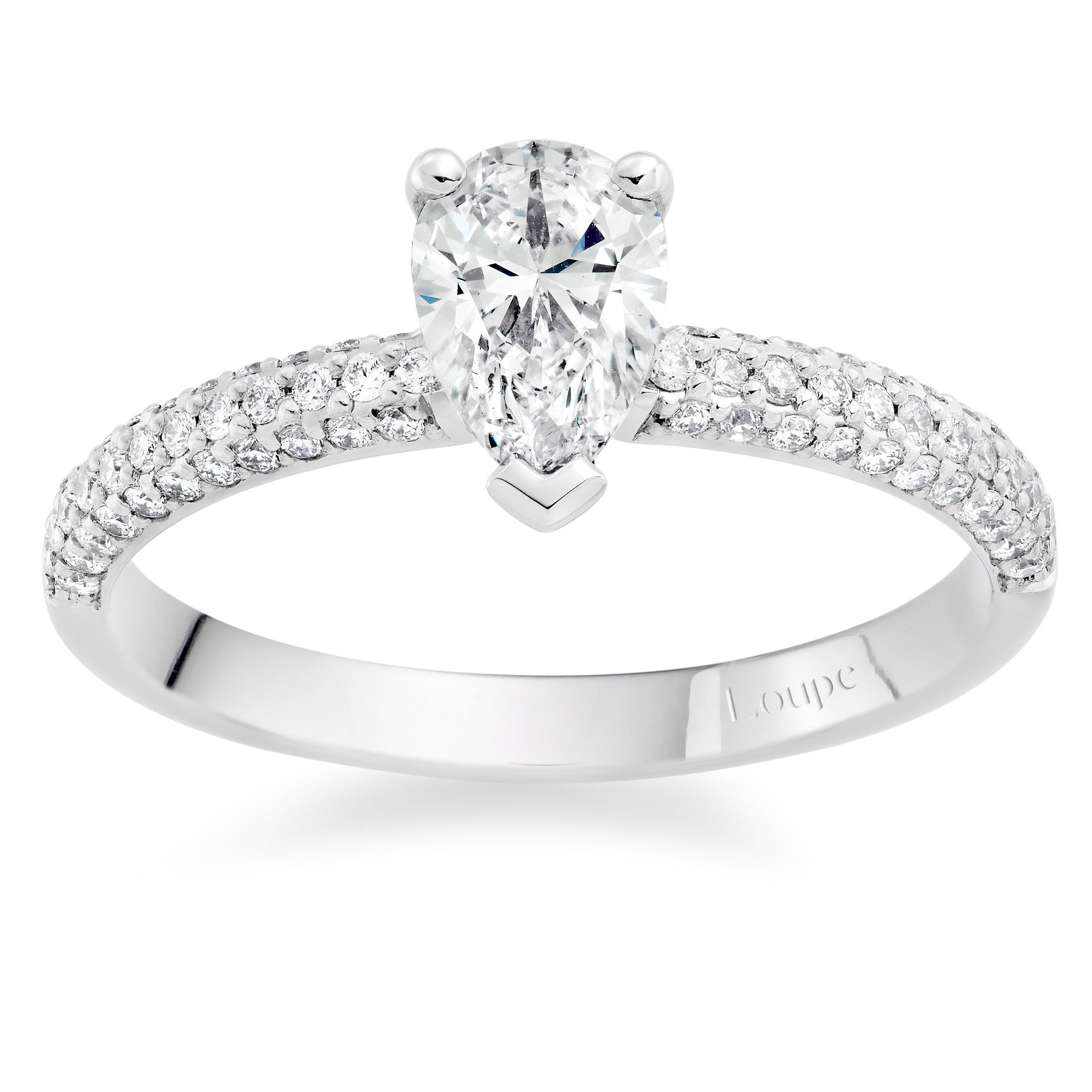 Loupe Asteria Pavé Diamond Ring in Platinum