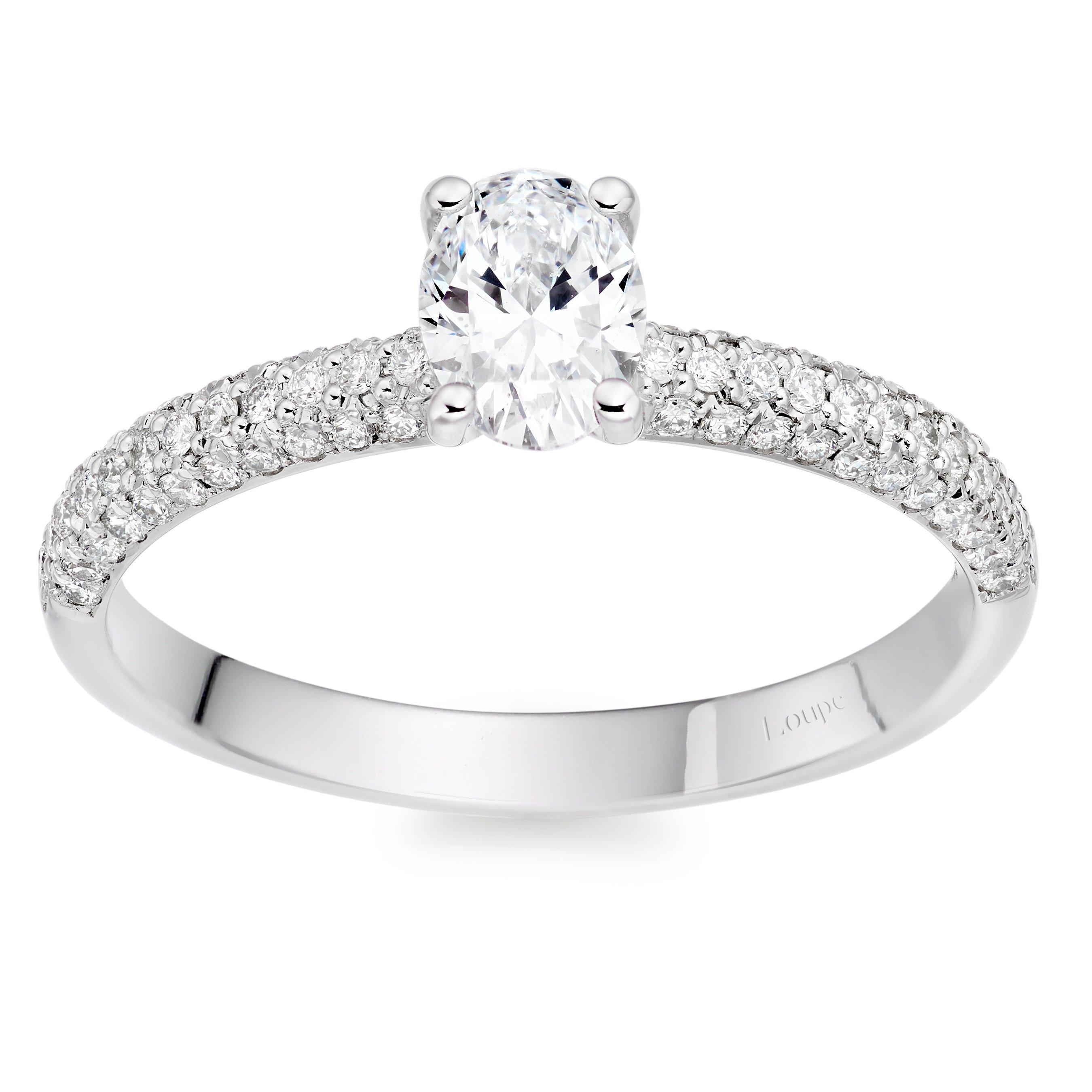 Loupe Asteria Pavé Diamond Ring in Platinum