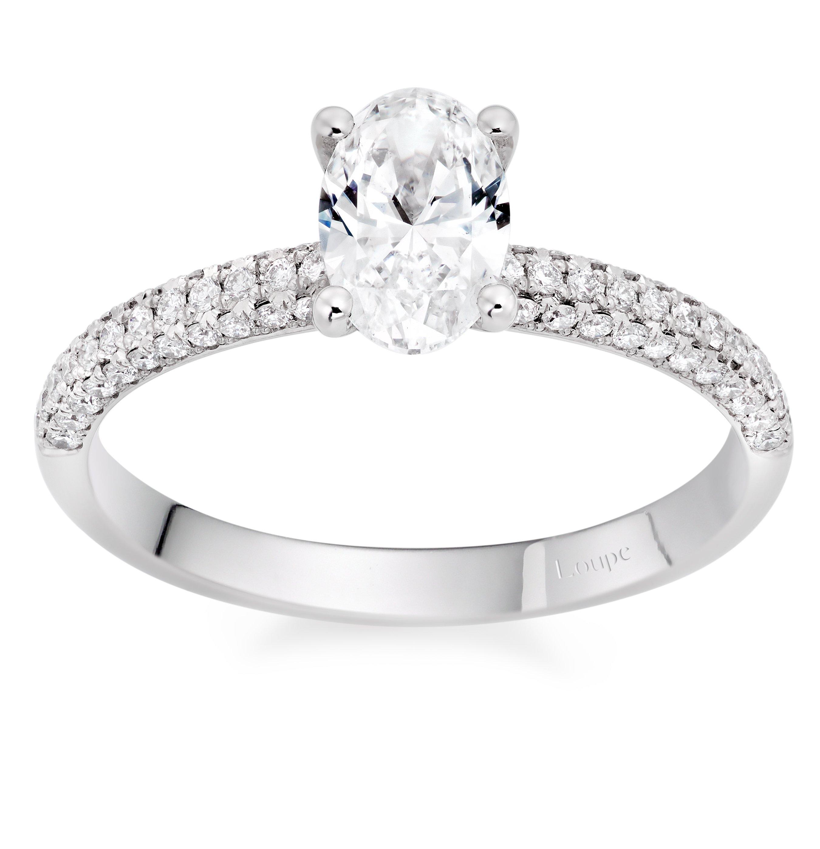 Loupe Asteria Solitaire Platinum Diamond Ring