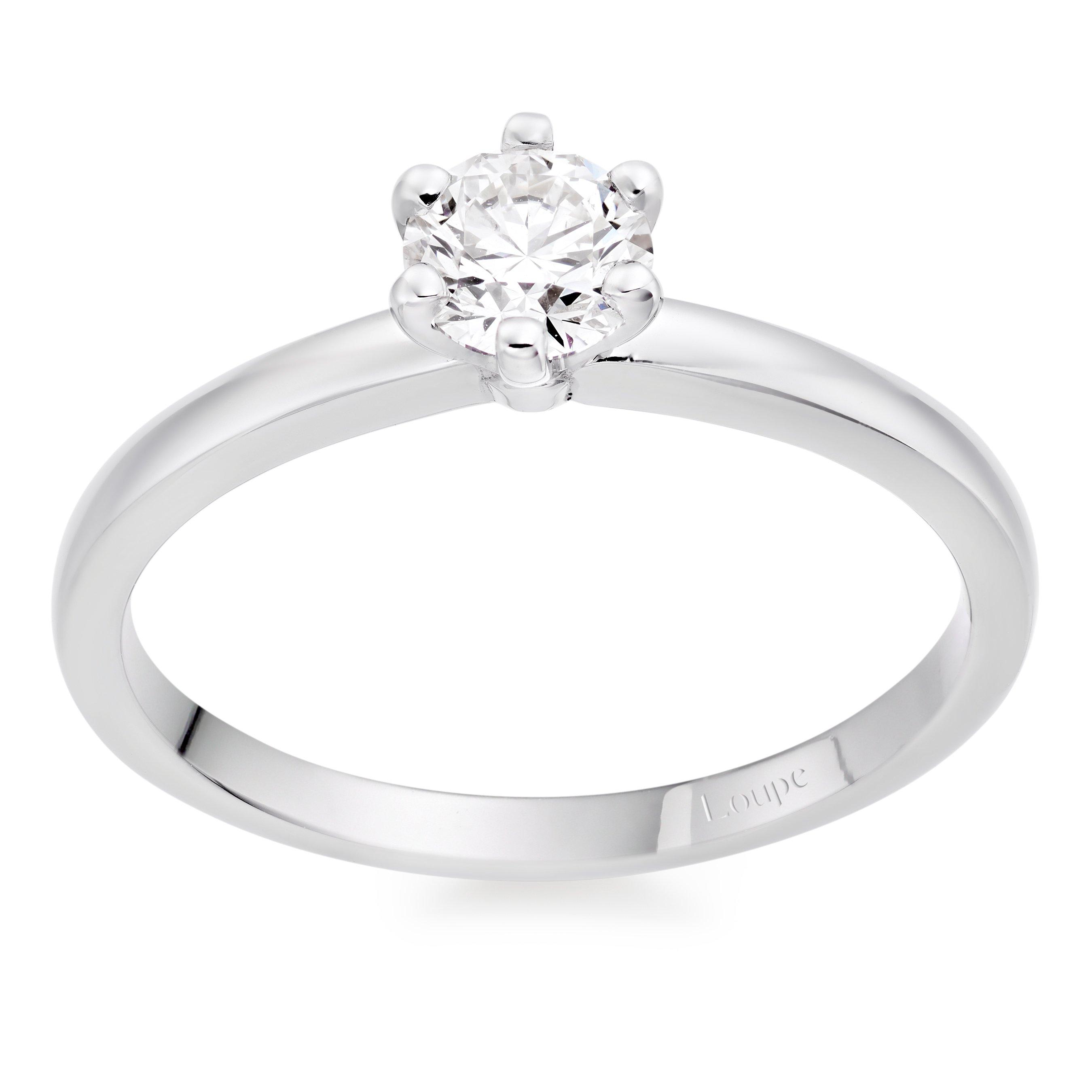 Loupe Icons Solitaire Diamond Ring in Platinum | LOU-0125704 | Loupe