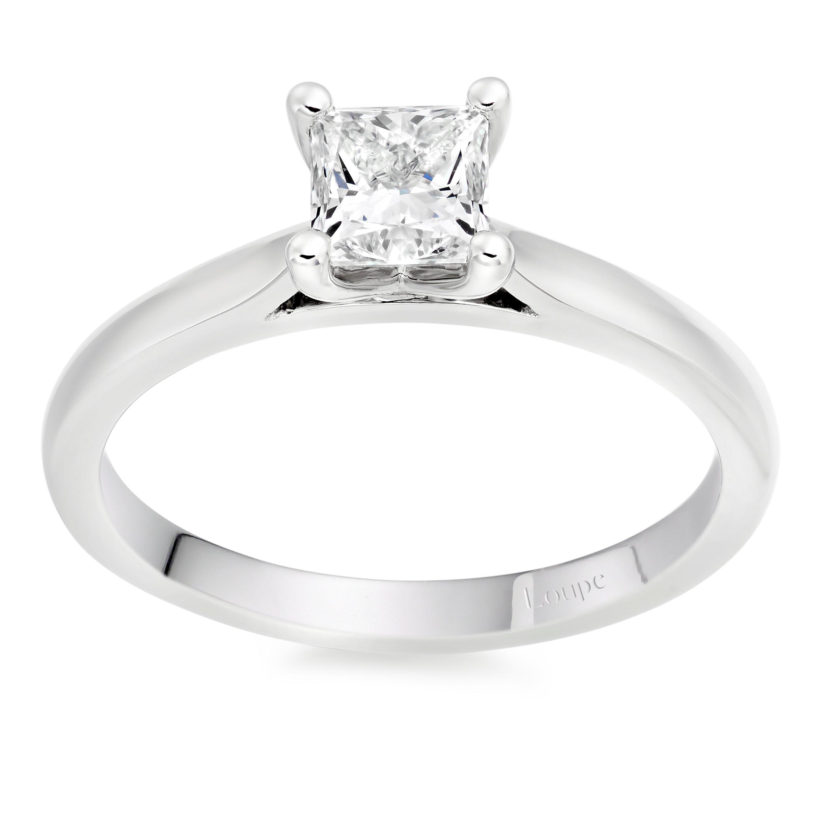 Loupe Icons Solitaire Diamond Ring in Platinum | LOU-0125756 | Loupe