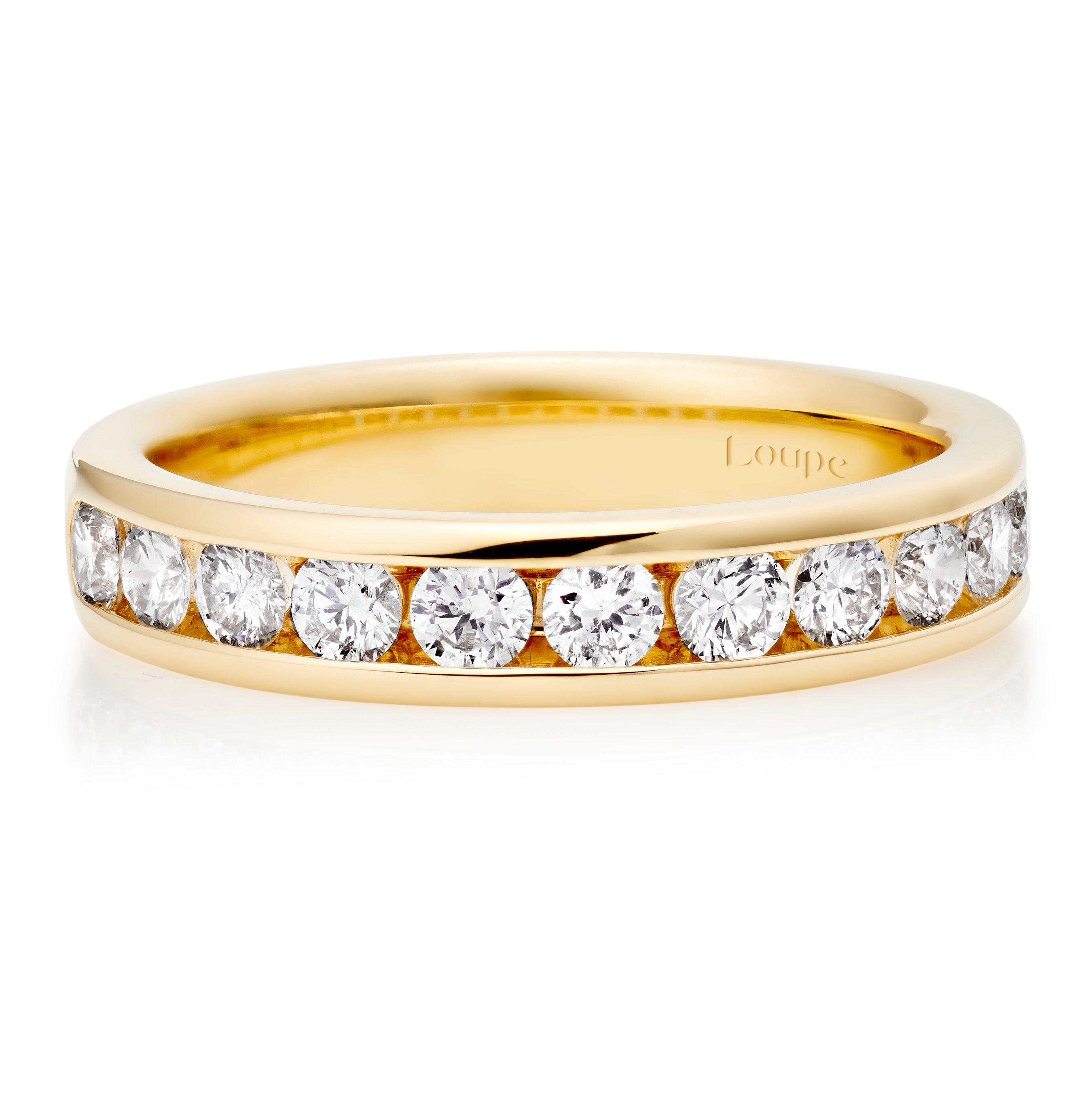 Loupe Icons Diamond Wedding Ring in 18ct Yellow Gold