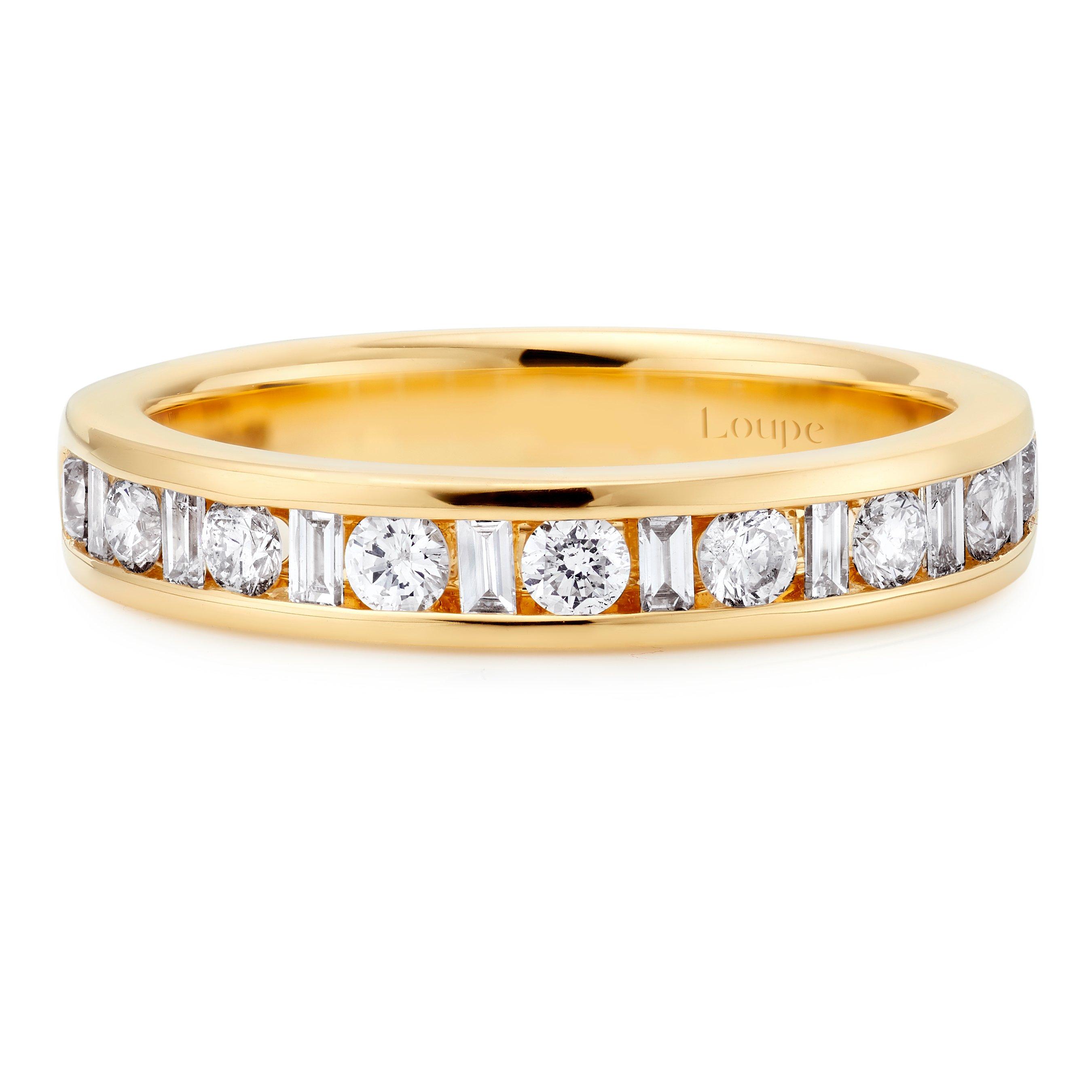 Loupe Icons Diamond Wedding Ring in 18ct Yellow Gold