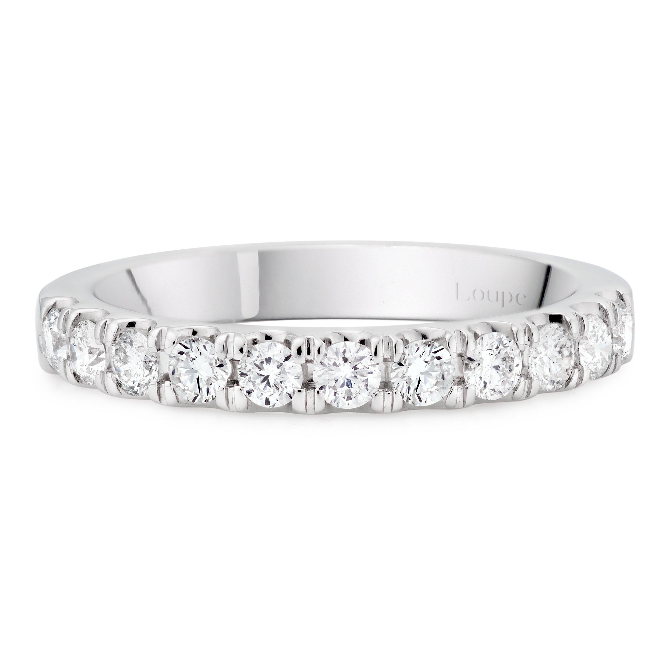 Loupe Icons Diamond Wedding Ring in Platinum