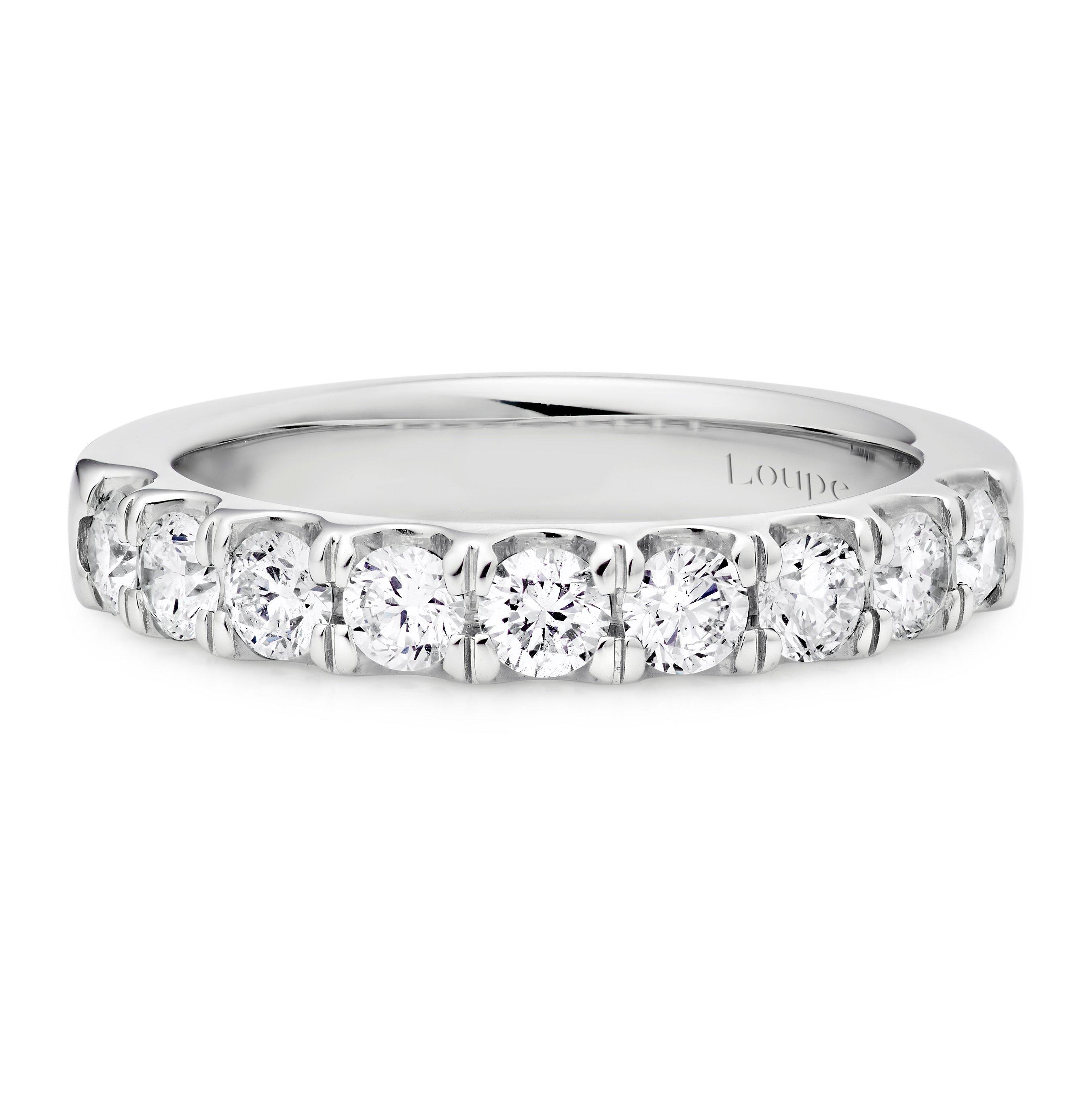 Loupe Icons Diamond Wedding Ring in Platinum