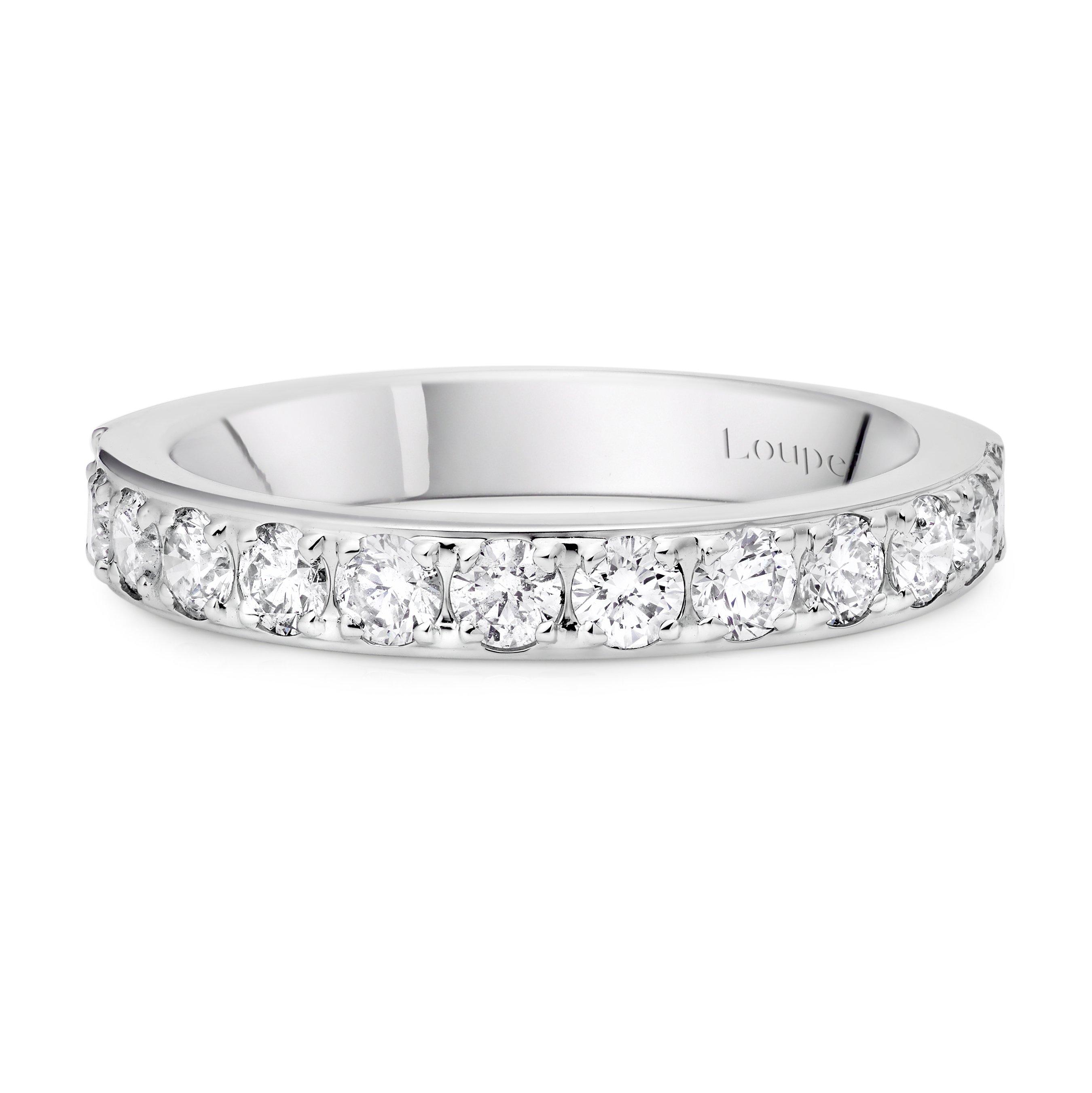Loupe Icons Diamond Wedding Ring in Platinum