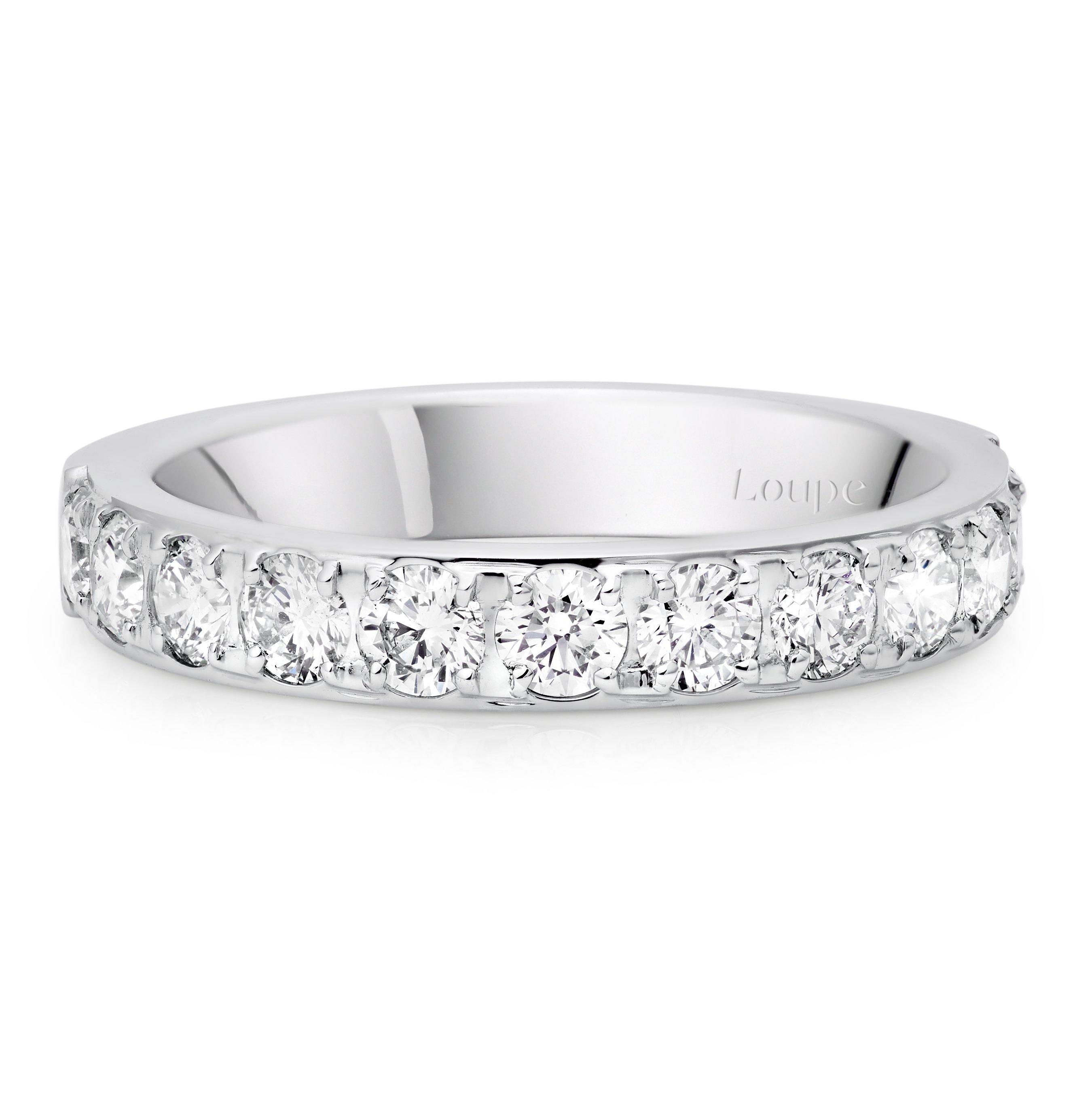 Loupe Icons Diamond Wedding Ring in Platinum