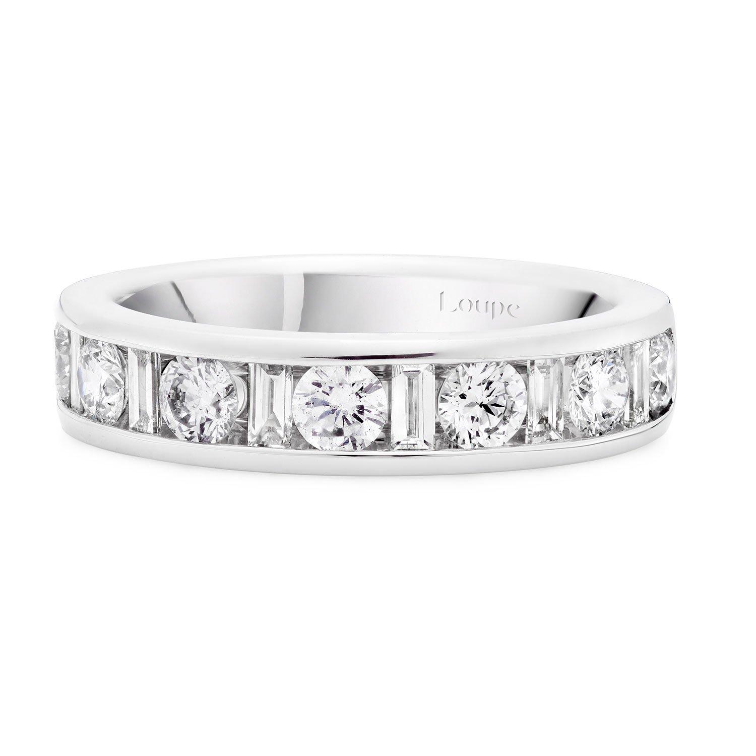 Loupe Icons Diamond Wedding Ring in Platinum