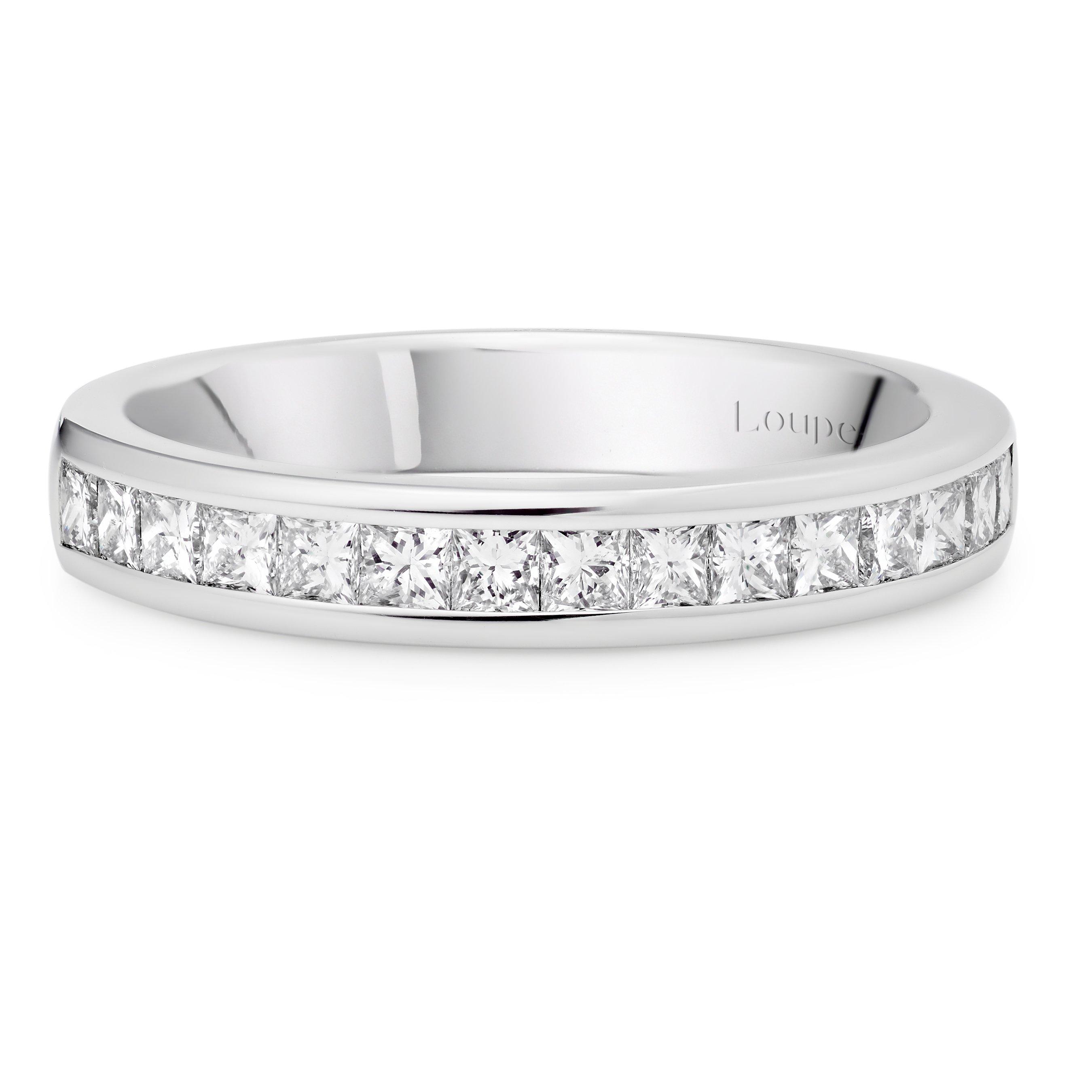 Loupe Icons Diamond Wedding Ring in Platinum