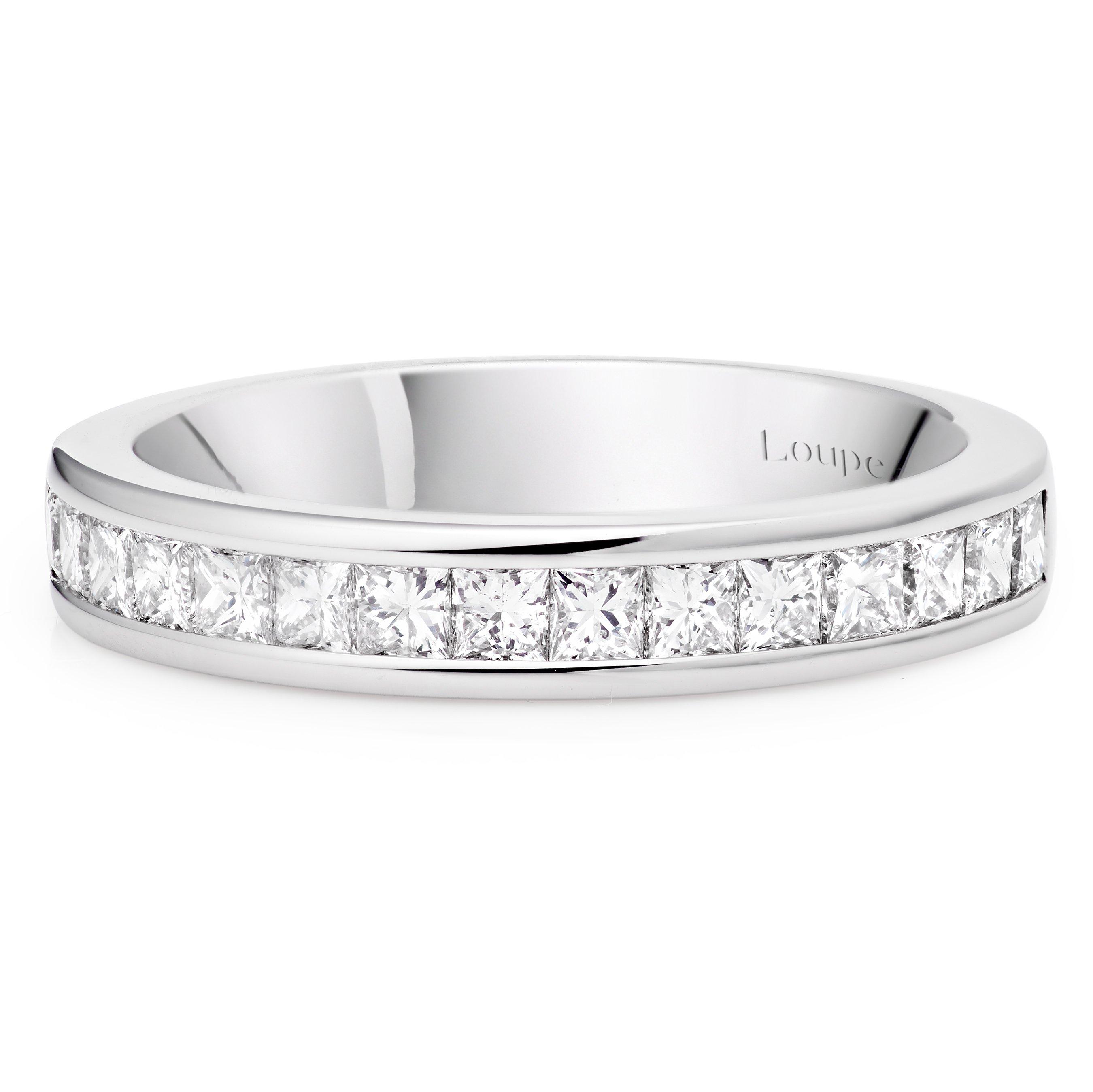 Loupe Icons Diamond Wedding Ring in Platinum