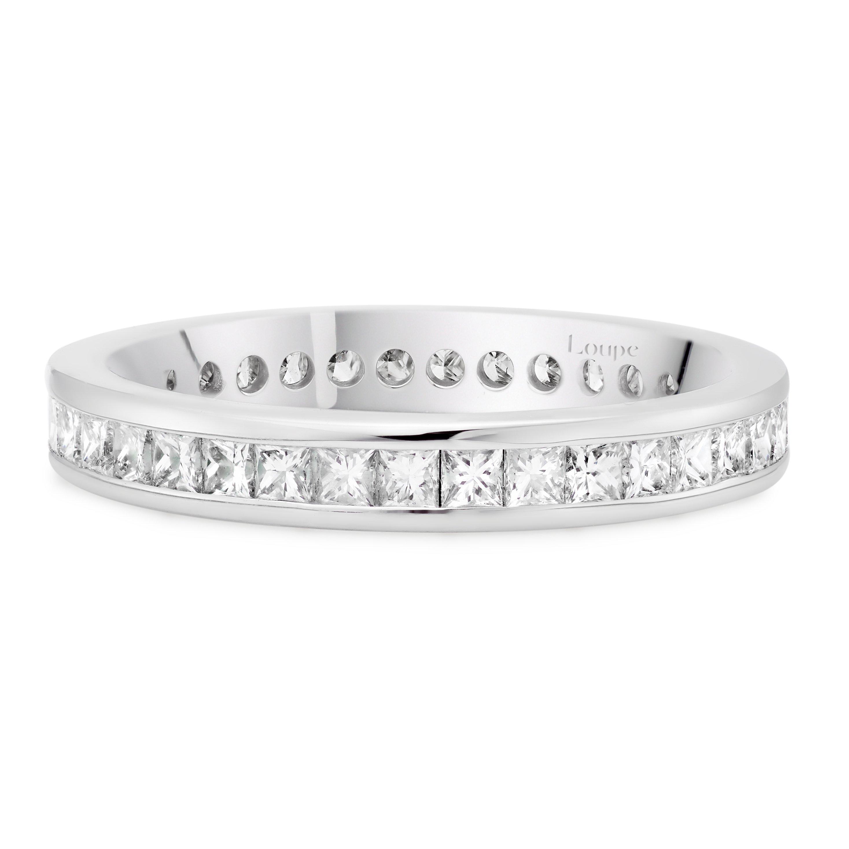 Loupe Icons Diamond Wedding Ring in Platinum