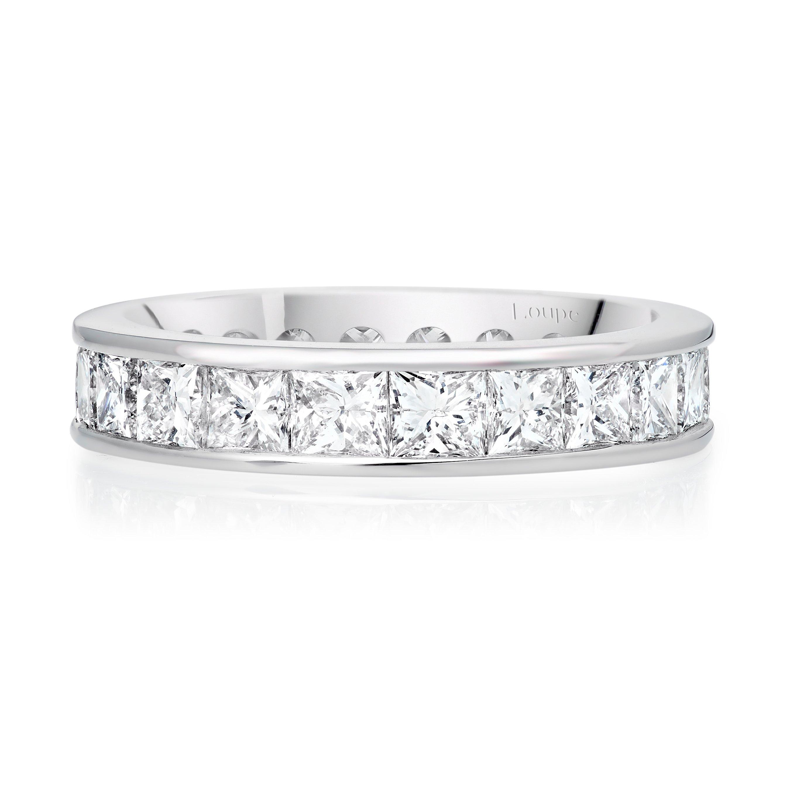 Loupe Icons Diamond Wedding Ring in Platinum