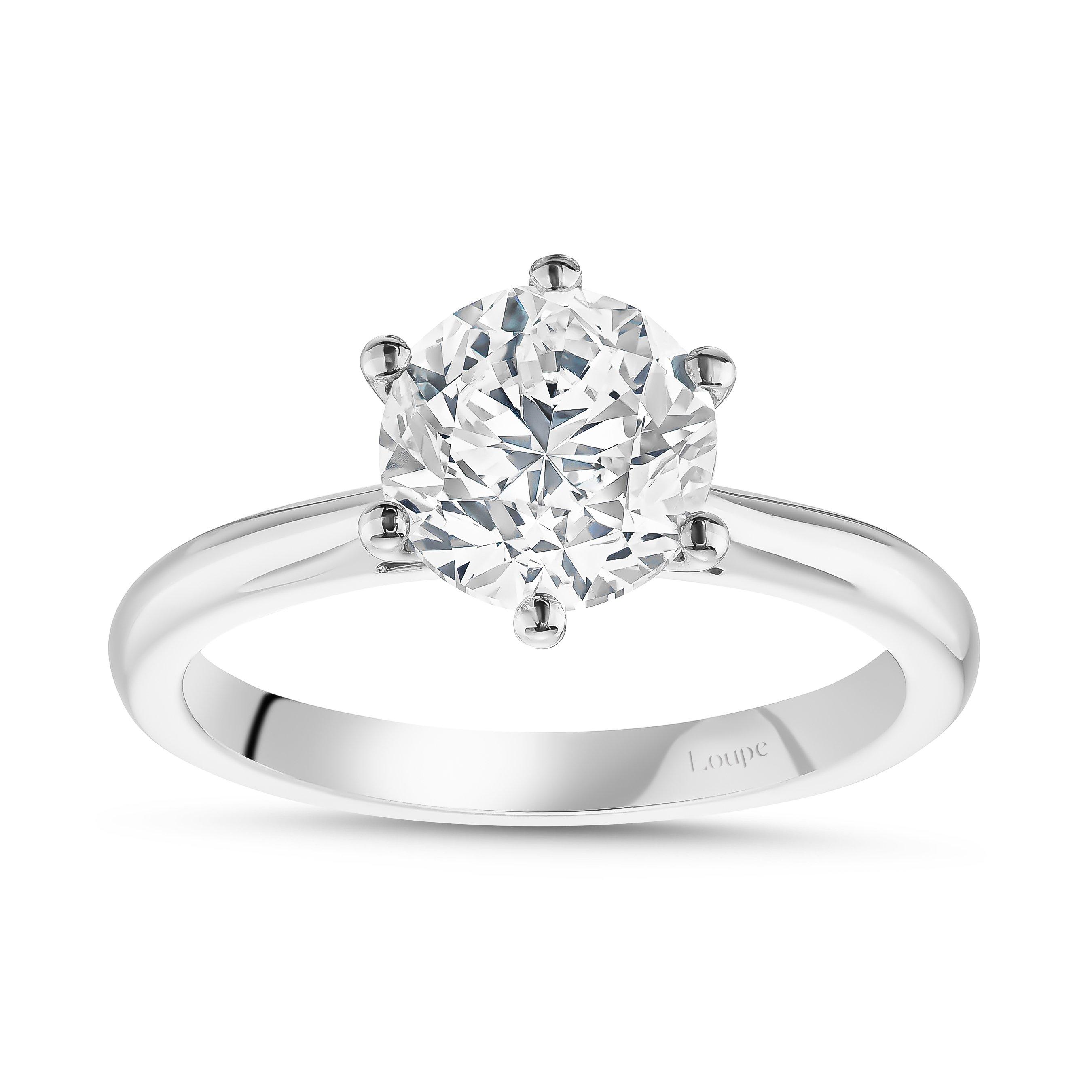 Loupe Icons Diamond Ring in Platinum