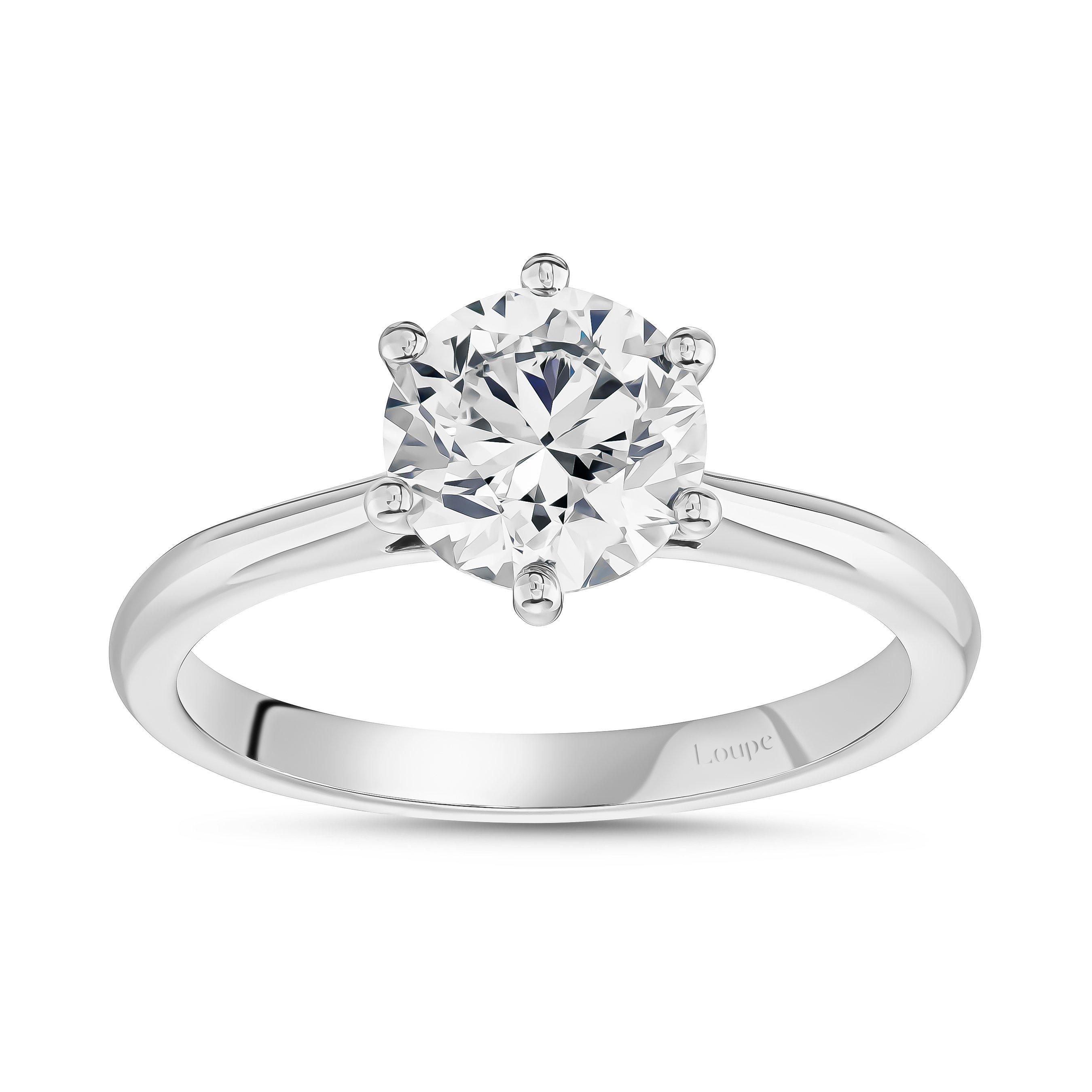 Loupe Icons Diamond Ring in Platinum