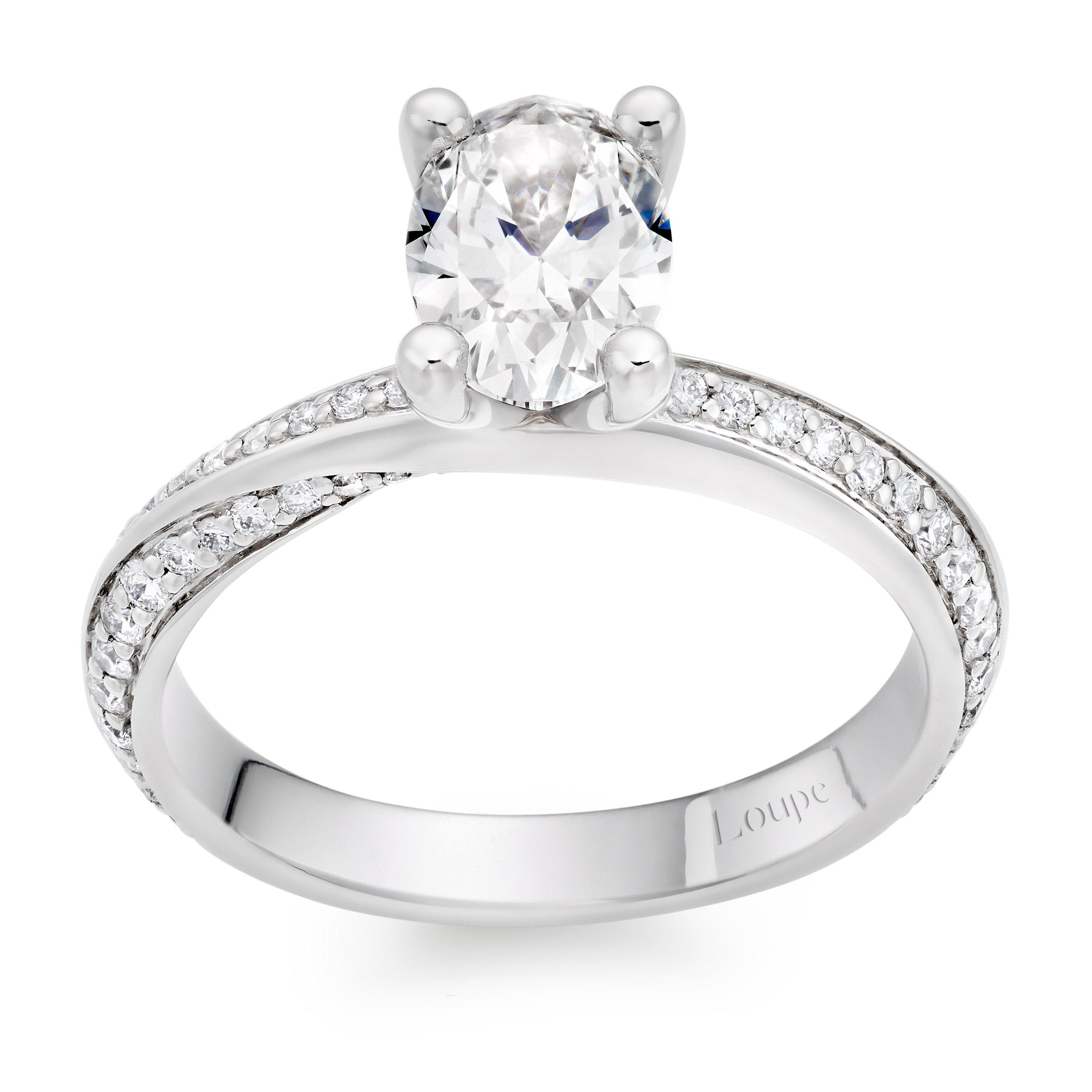 Loupe Spyra Diamond Ring in Platinum