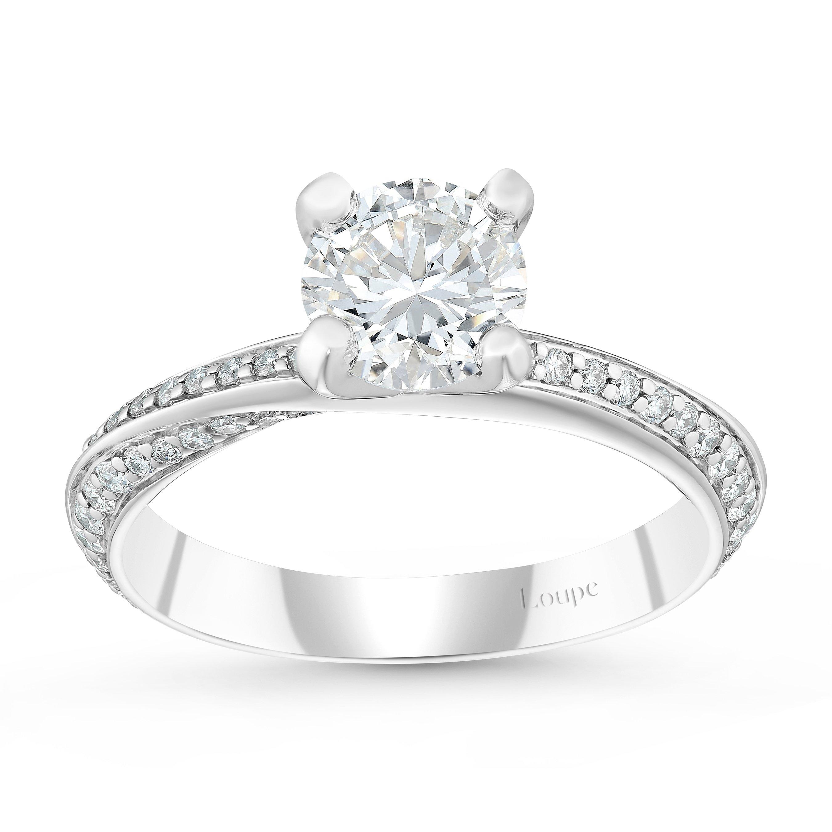 Loupe Spyra Solitaire Diamond Ring in Platinum
