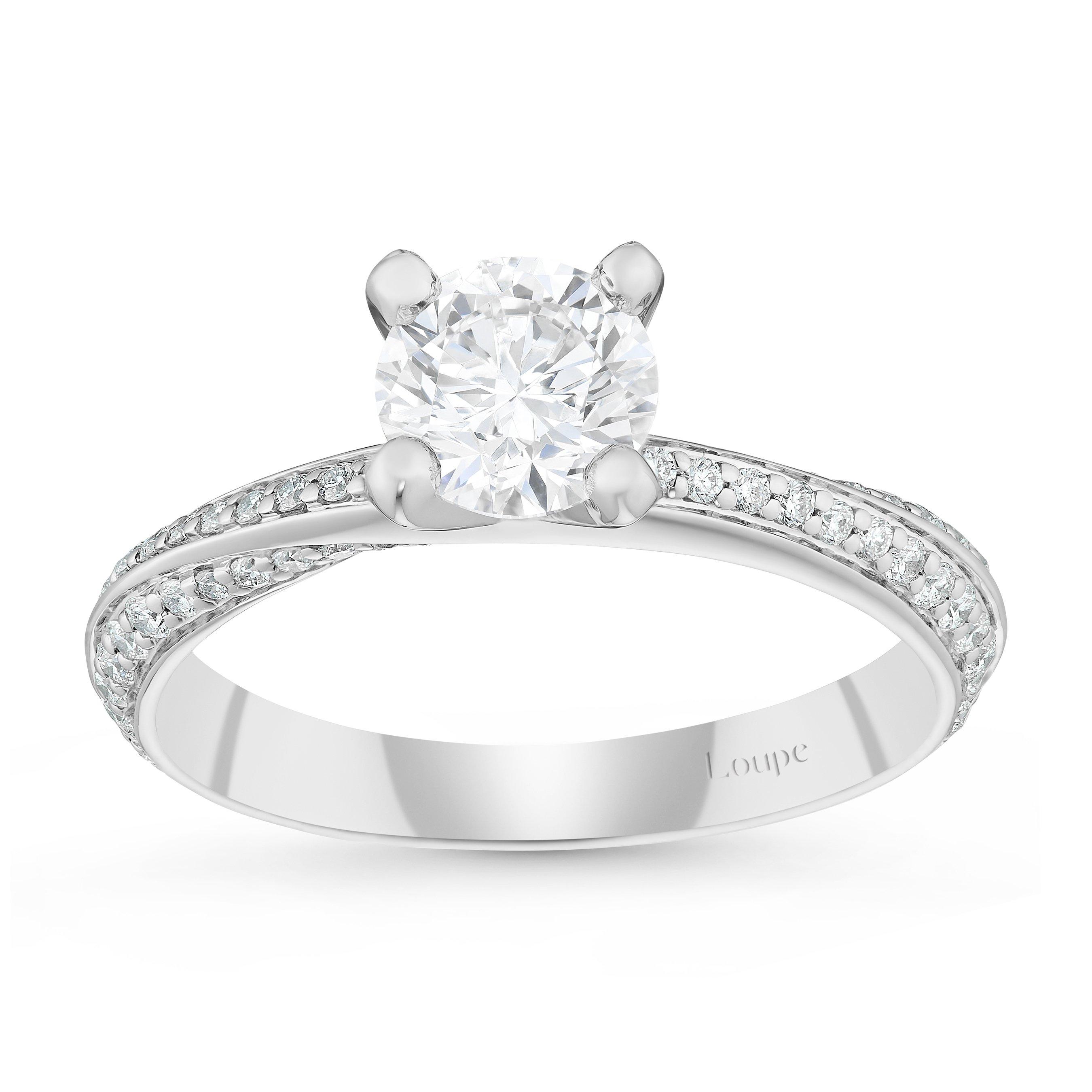 Loupe Spyra Solitaire Diamond Ring in Platinum