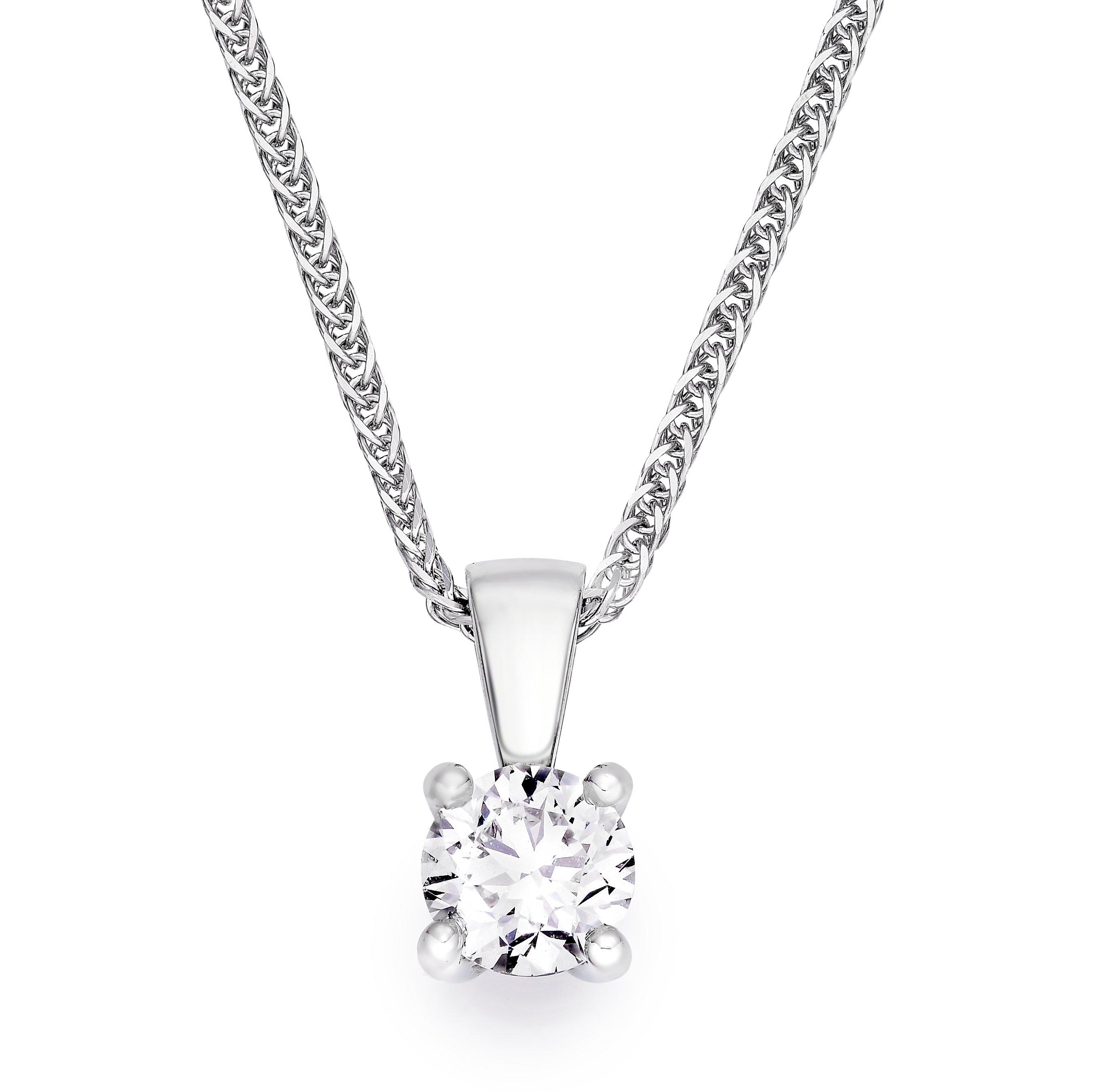 Loupe Icons Diamond Solitaire Pendant in Platinum