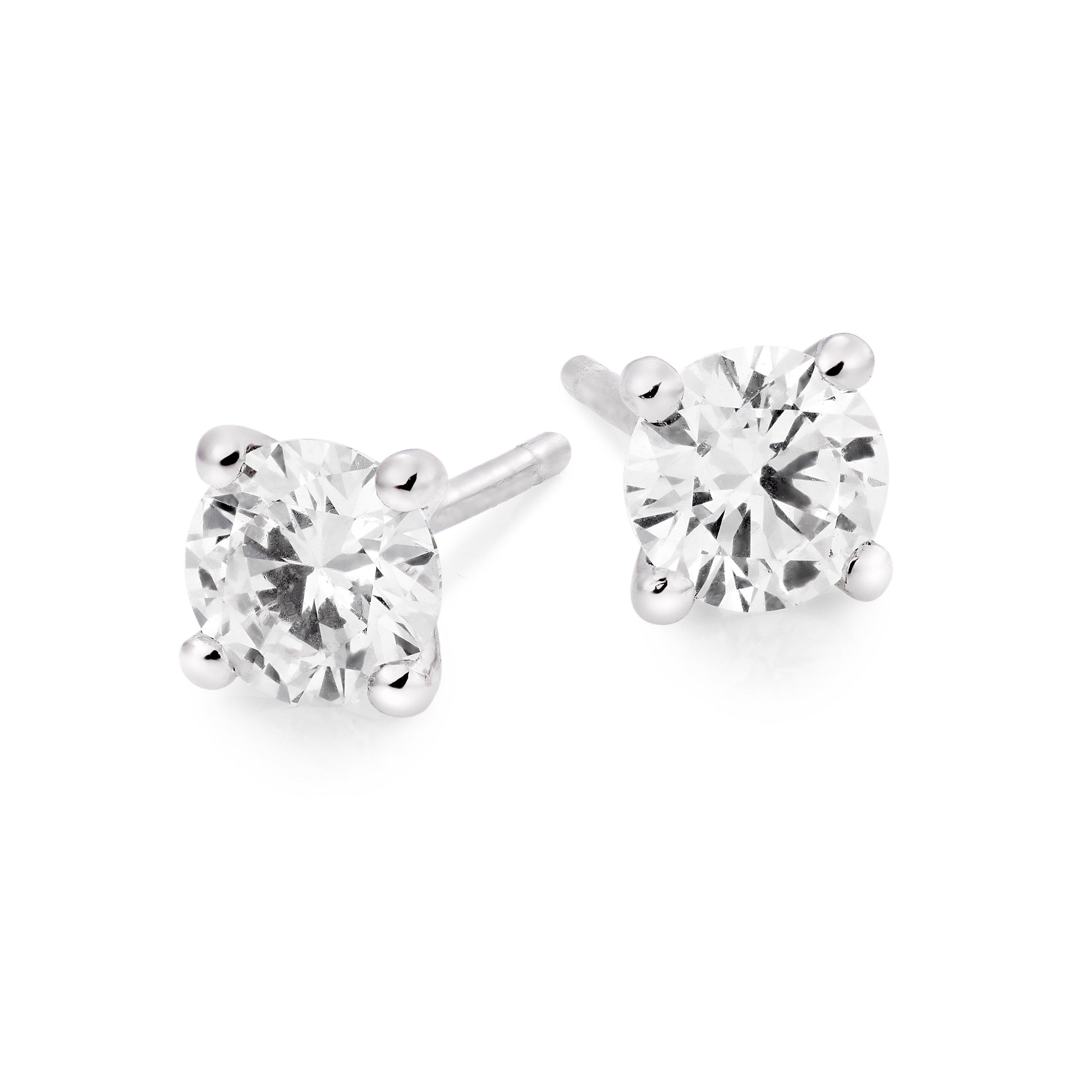 Loupe Icons Diamond Stud Earrings in Platinum