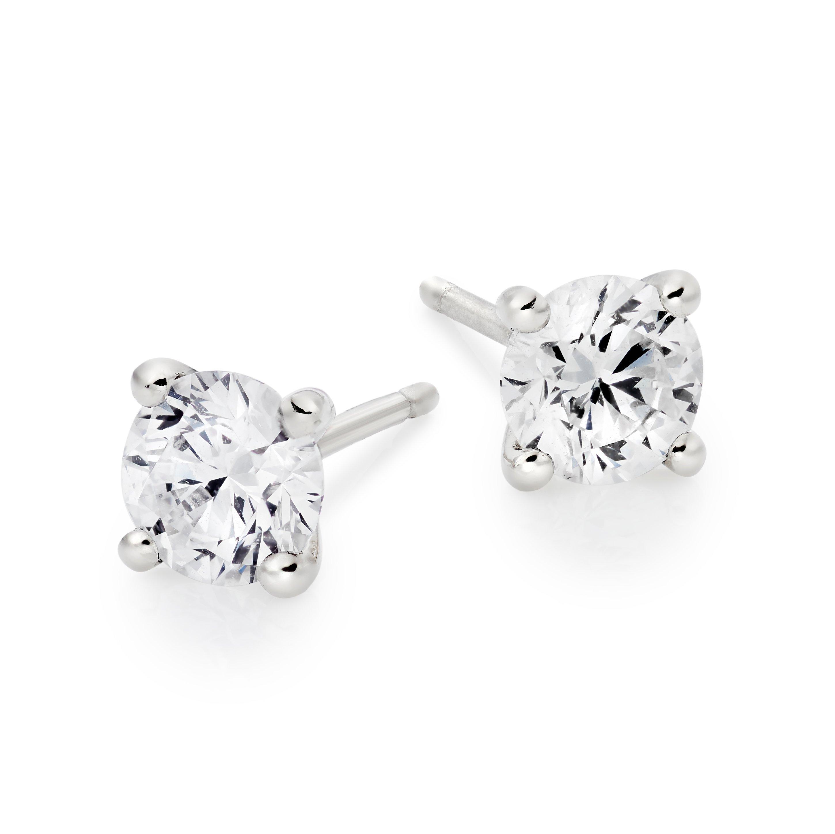 Loupe Icons Diamond Stud Earrings in Platinum