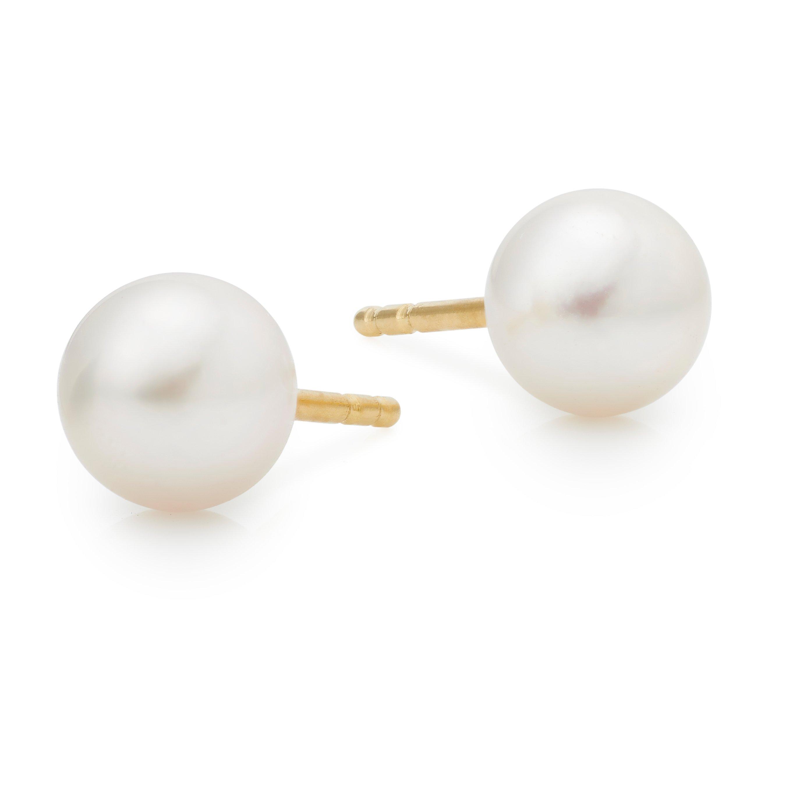 Mikimoto Classic Pearl Stud Earrings in 18ct Yellow Gold
