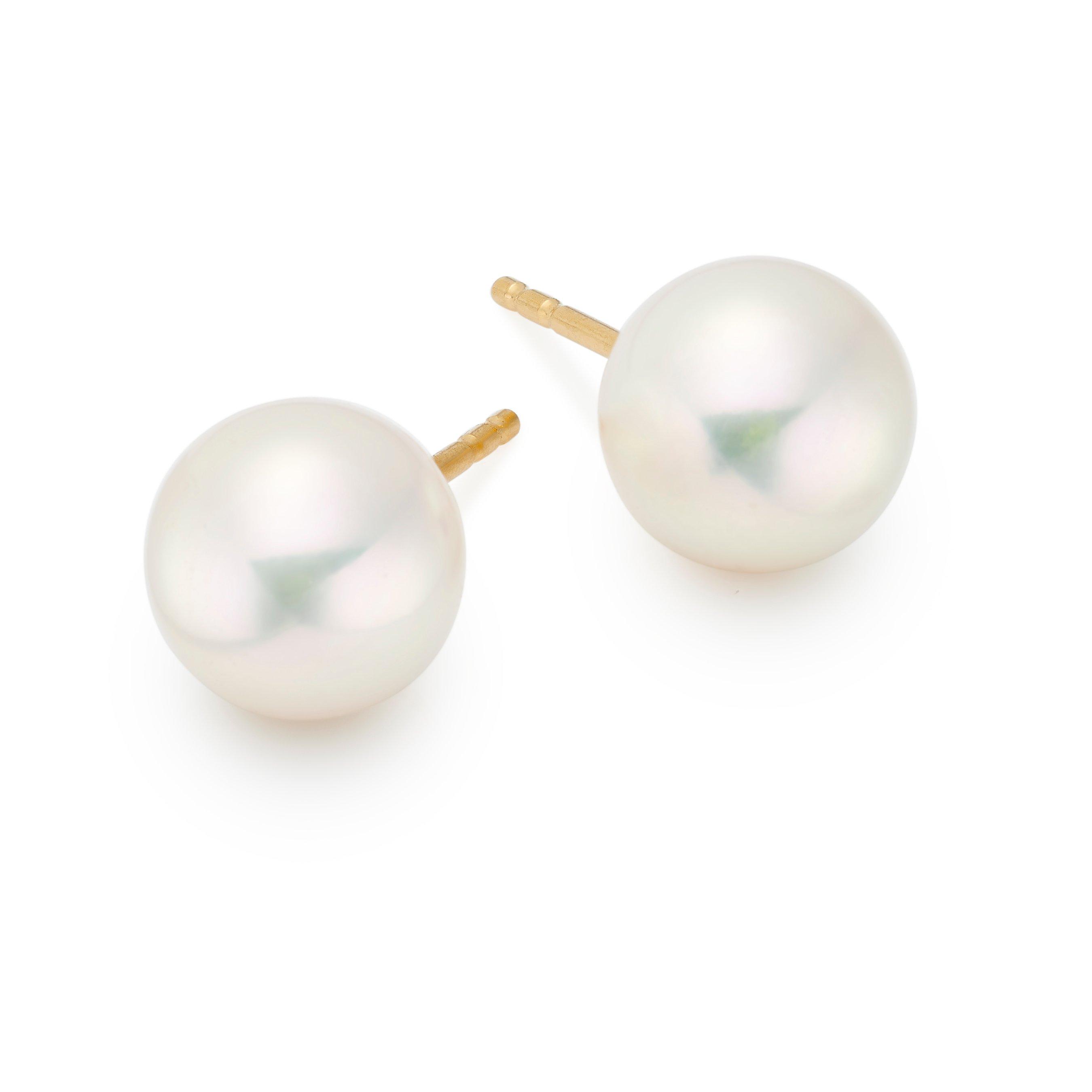 Mikimoto Classic Pearl Stud Earrings in 18ct Yellow Gold