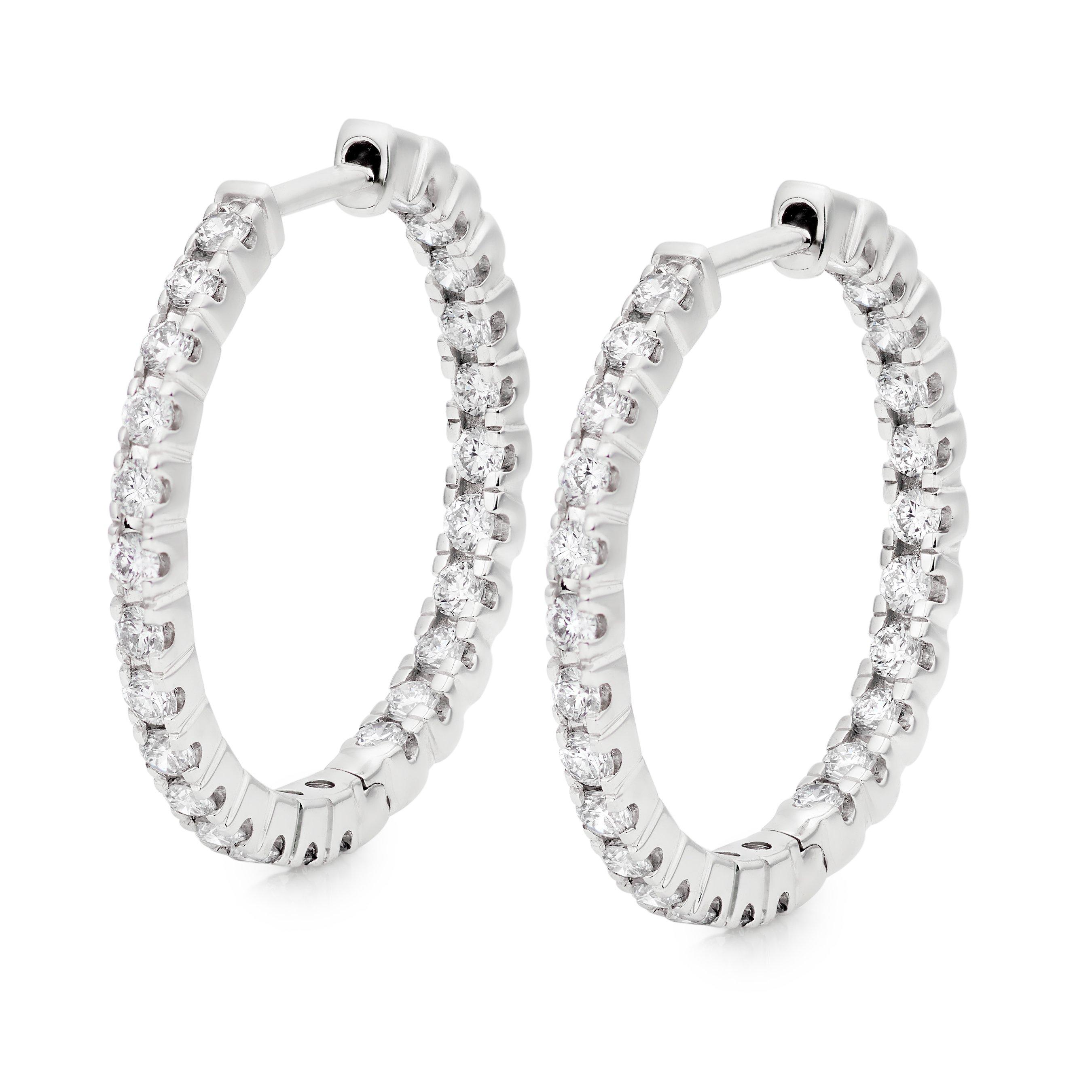Loupe Icons Diamond Earrings in 18ct White Gold