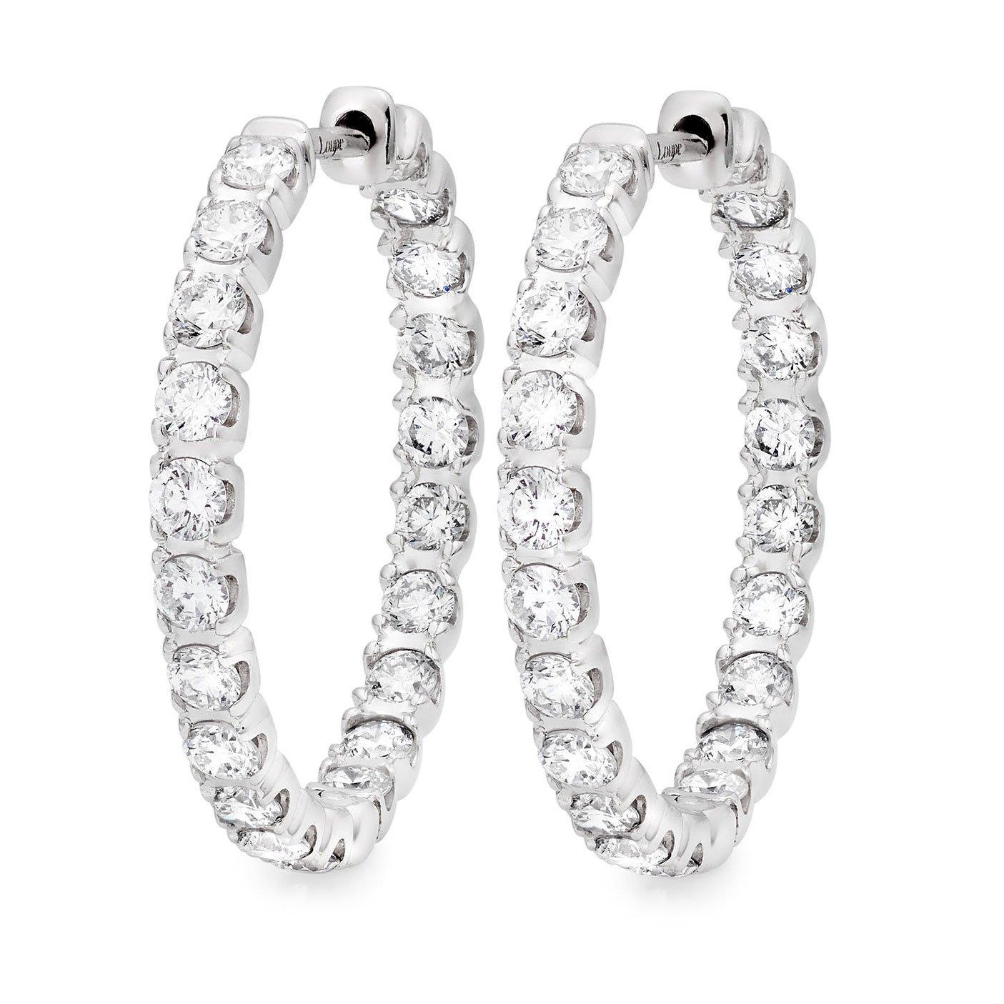 Loupe Icons Diamond Earrings in 18ct White Gold | LOU-0125504 | Loupe