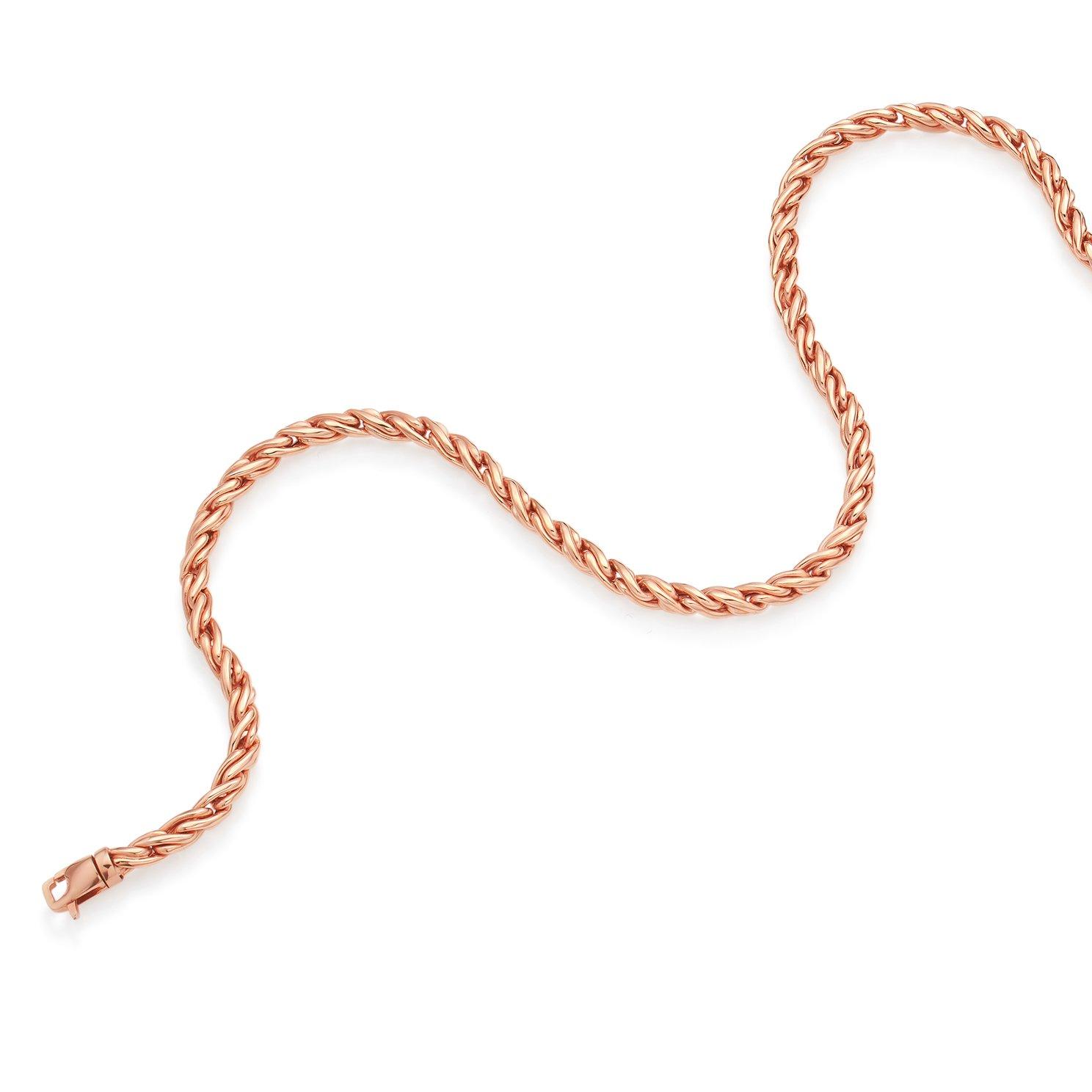 Loupe Solar Twist Necklace in 18ct Rose Gold