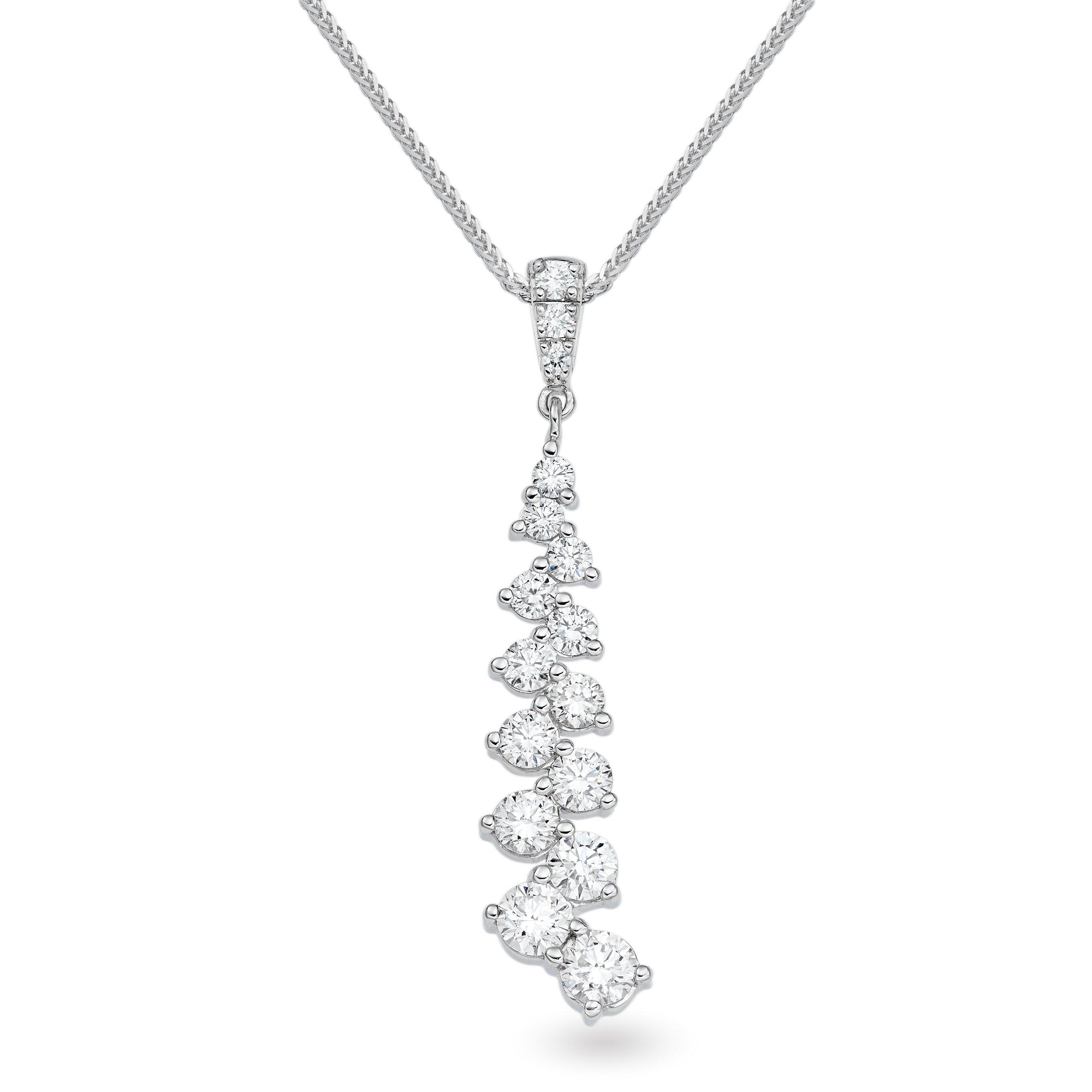 Loupe Confection Diamond Pendant in 18ct White Gold