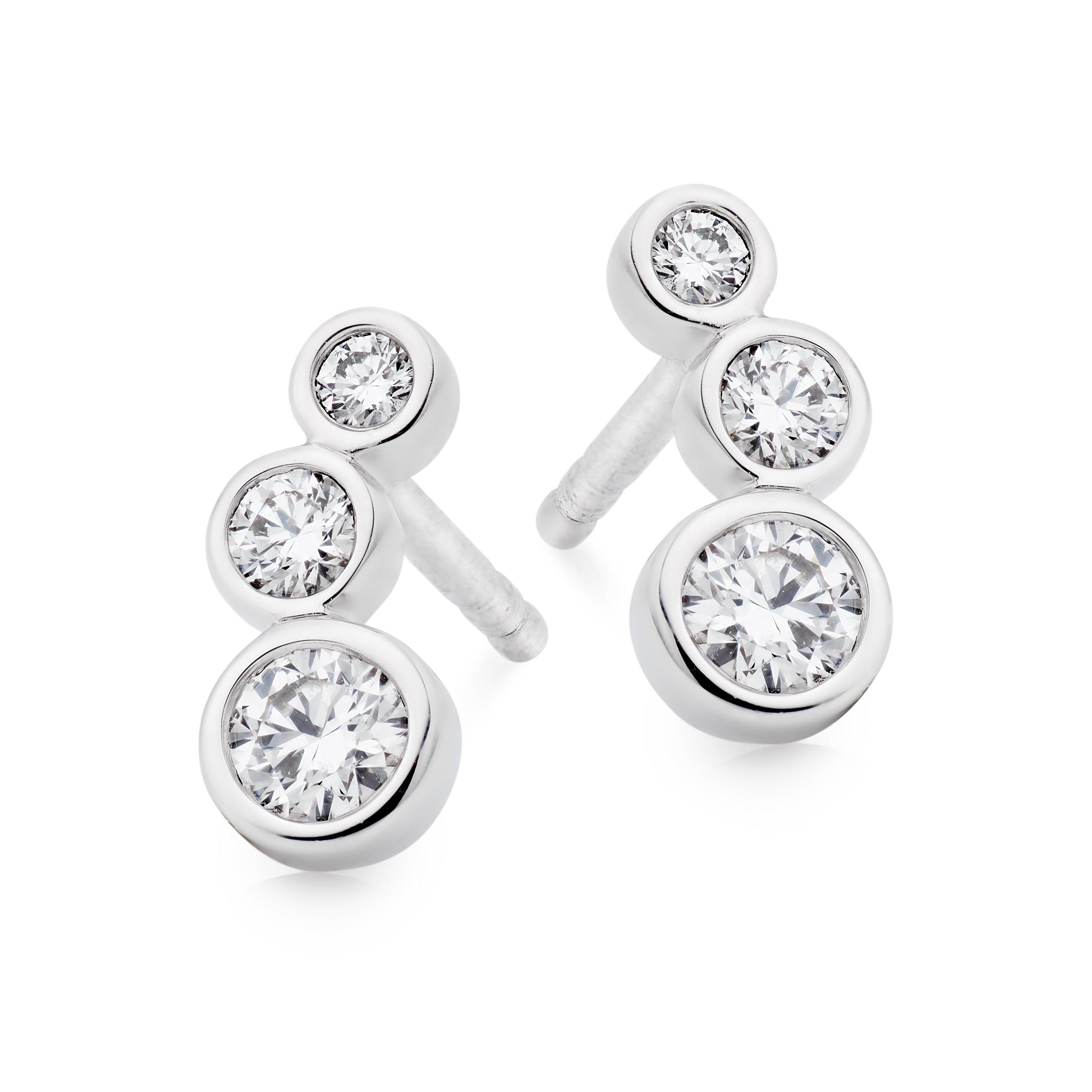 Loupe Verve Diamond Earrings in 18ct White Gold