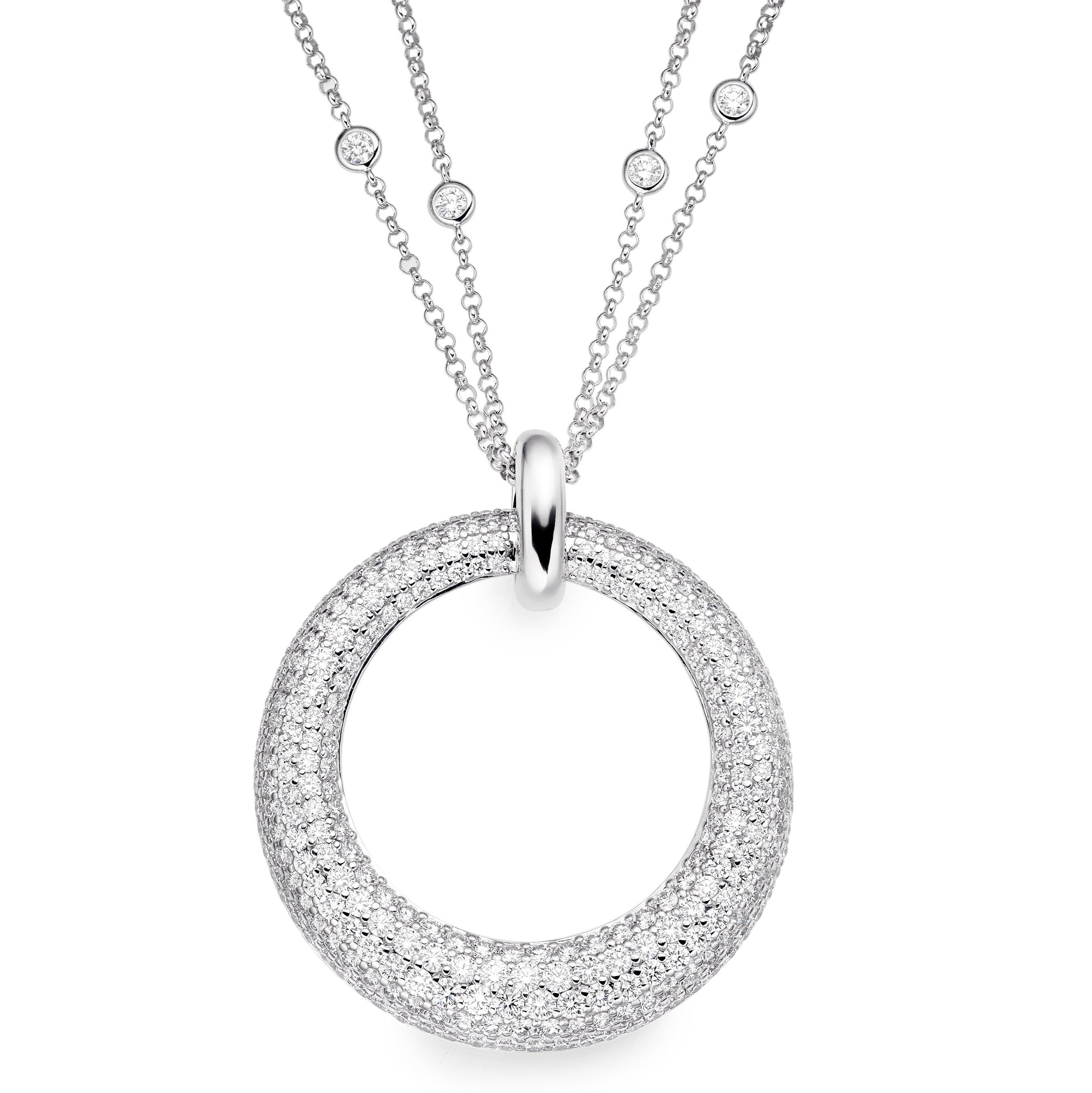 Loupe Asteria Diamond Pavé 18ct White Gold Pendant