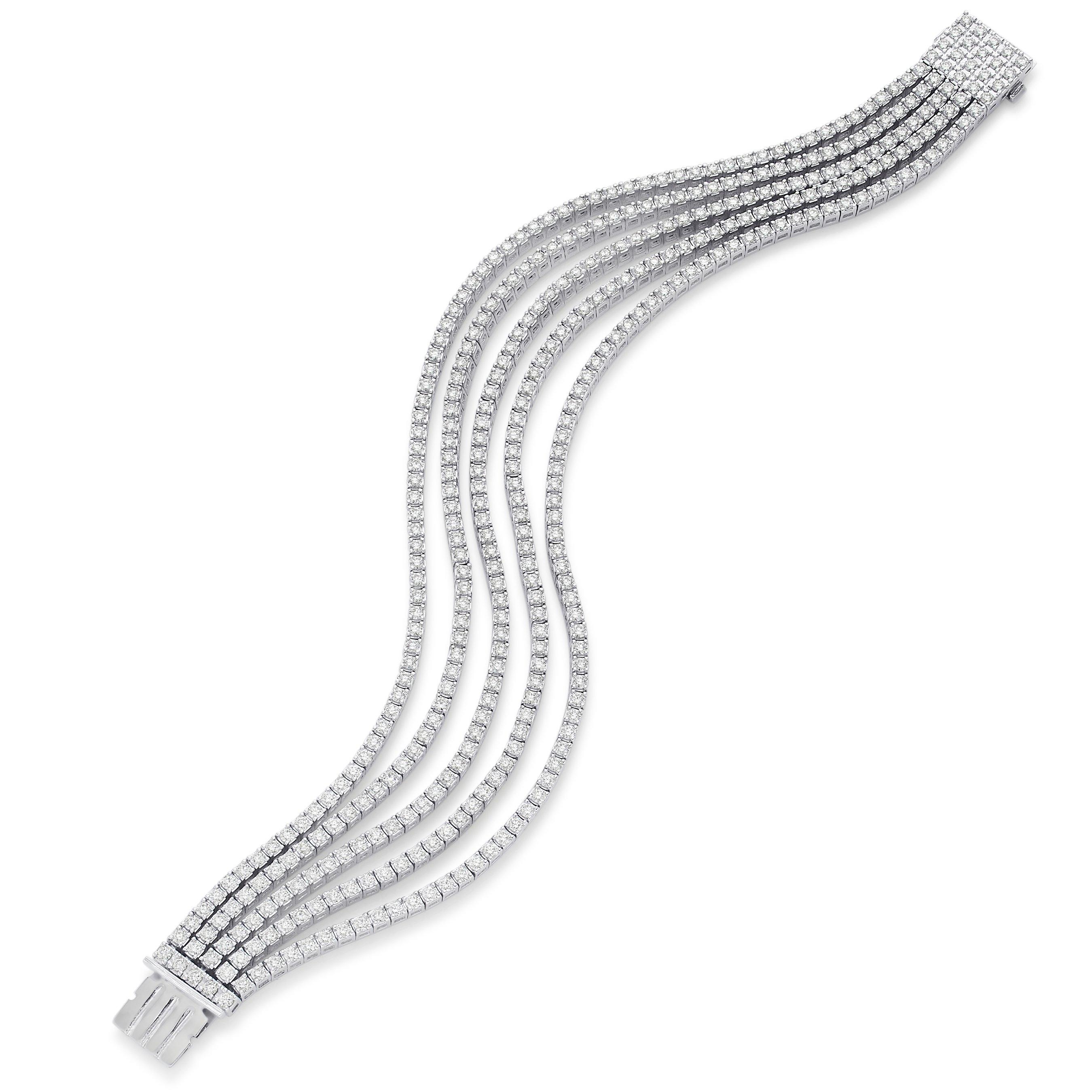 Delectables Diamond Multi-Strand Bracelet in 18ct White Gold